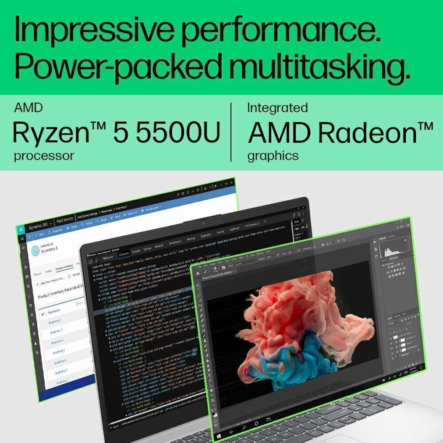 Image of HP 14s AMD Ryzen 5 Quad Core 5500U - (16 GB /512 GB SSD /Windows 11 Home) fy1003AU Thin and Light Laptop