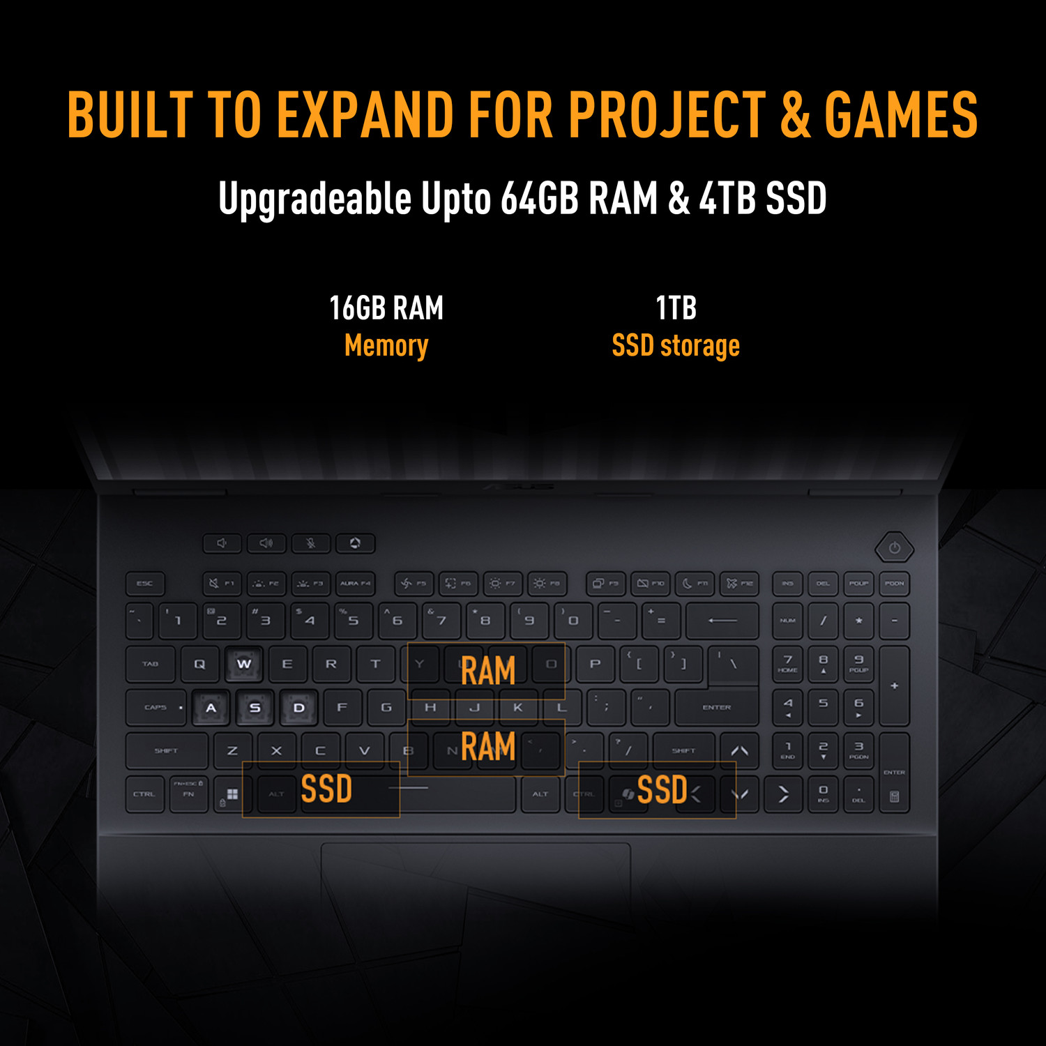 Image of ASUS ASUS TUF Gaming F16 (2026) Intel Core i7 14th Gen 14650HX - (16 GB /1 TB SSD /Windows 11 Home /8 GB Graphics /NVIDIA GeForce RTX 5060 /144 Hz) FX608JMI-TU251WS Gaming Laptop