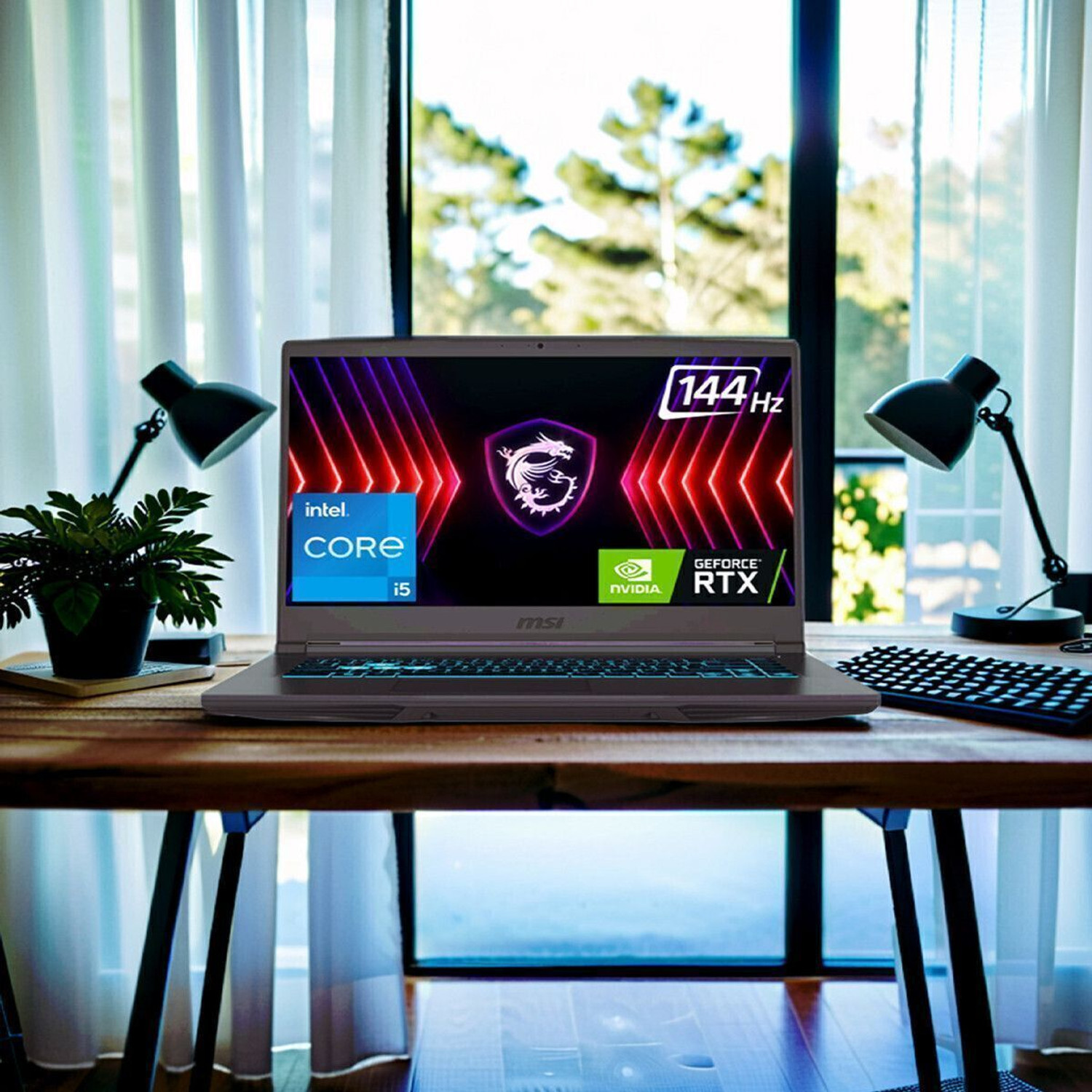 Image of MSI Thin 15 Intel Core i5 12th Gen 12450H - (16 GB /512 GB SSD /Windows 11 Home /4 GB Graphics /NVIDIA GeForce RTX 3050 /144 Hz) Thin 15 B12UC-1692IN Gaming Laptop