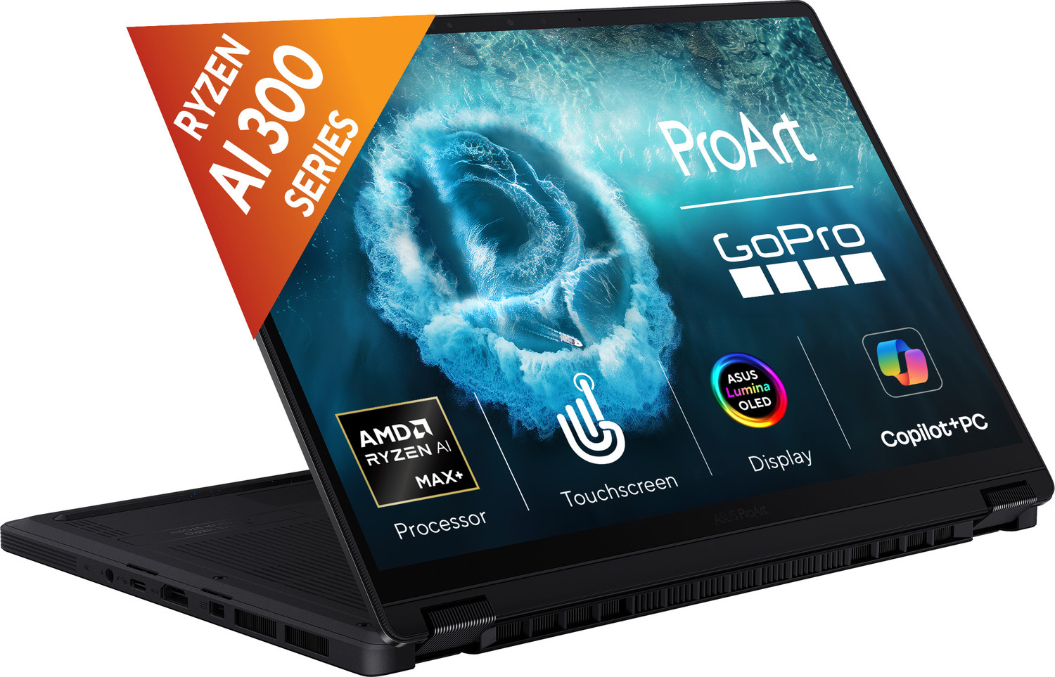 Image of ASUS ProArt PX13 (2026) for Creator with Touch Screen, MSO 2024 + M365 Basic,AI PC AMD Ryzen AI Max+ - (128 GB /1 TB SSD /Windows 11 Home /AMD Radeon 8060S /60 Hz) HN7306EAC-LX052WS Gaming Laptop