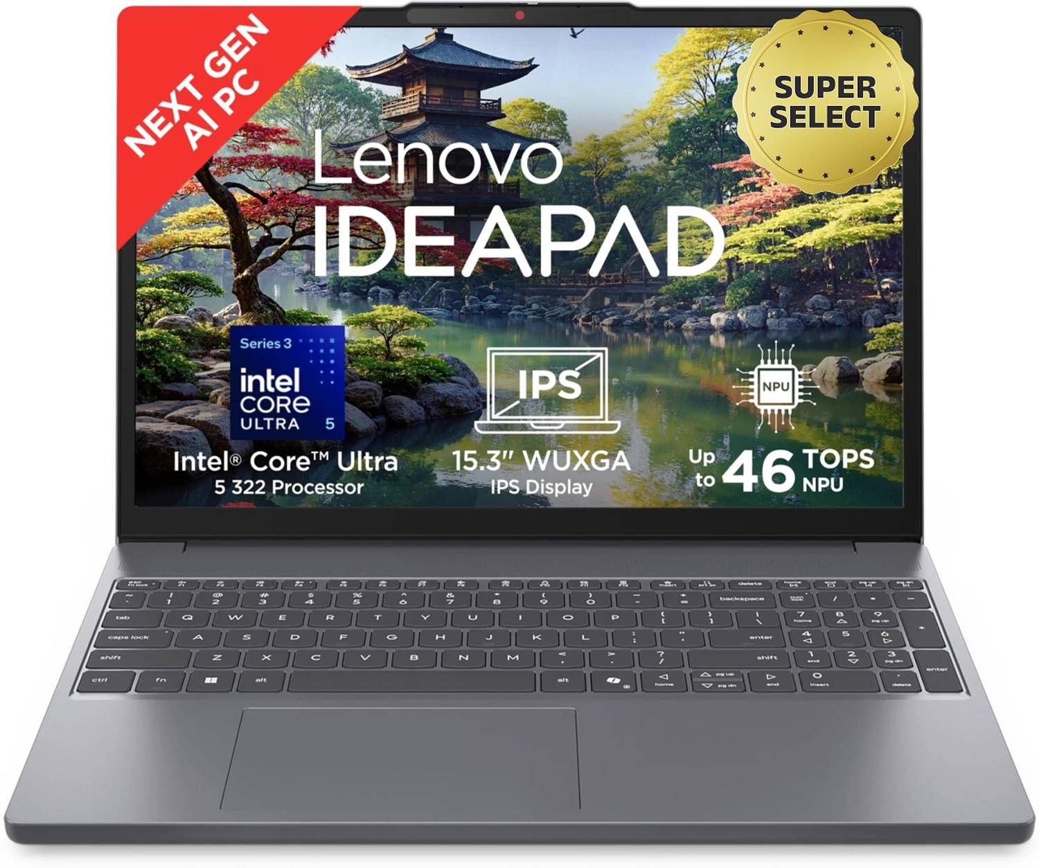 Lenovo IdeaPad Slim 3 (Gen 11) Next-gen AI PC Intel Core Ultra 5 Series 3 322 - (16 GB/512 GB SSD/Windows 11 Home) IdeaPad Slim 3 15IPH11 Thin and Light Laptop