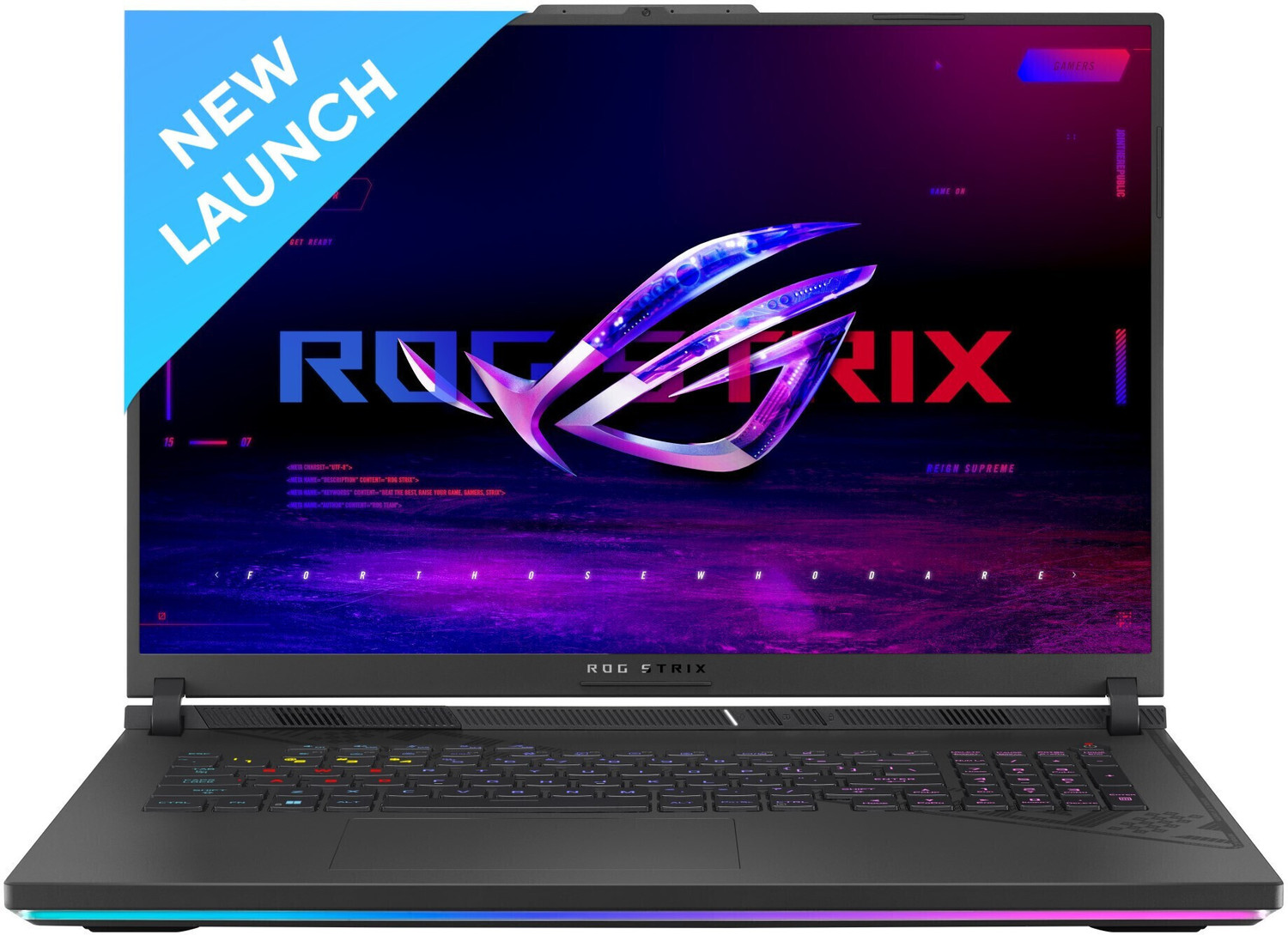 Image of ASUS ROG Strix G18 with 90WHr Battery Intel HX-Series Intel Core i7 13th Gen 13650HX - (16 GB /1 TB SSD /Windows 11 Home /8 GB Graphics /NVIDIA GeForce RTX 4060 /165 Hz /140 TGP) G814JV-N5063WS Gaming Laptop