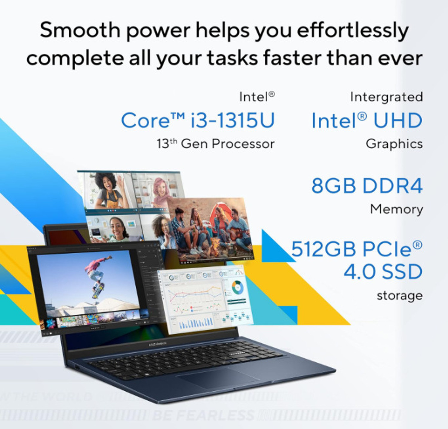 Image of ASUS Vivobook 15 (2026) Intel Core i3 13th Gen 1315U - (8 GB /512 GB SSD /Windows 11 Home /512 MB Graphics) X1504VA-NJ3321WS Thin and Light Laptop