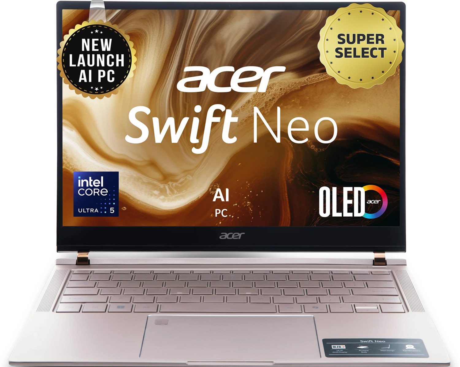 Image of Acer Swift Neo OLED AI PC Intel Core Ultra 5 115U - (16 GB /1 TB SSD /Windows 11 Home) SFN14-54H Thin and Light Laptop