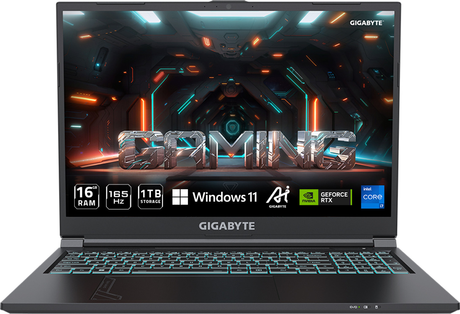 Image of GIGABYTE G Series Intel Core i7 13th Gen 13620H - (16 GB /1 TB SSD /Windows 11 Home /8 GB Graphics /NVIDIA GeForce RTX 4060) G6 KF-H3IN894KH Gaming Laptop
