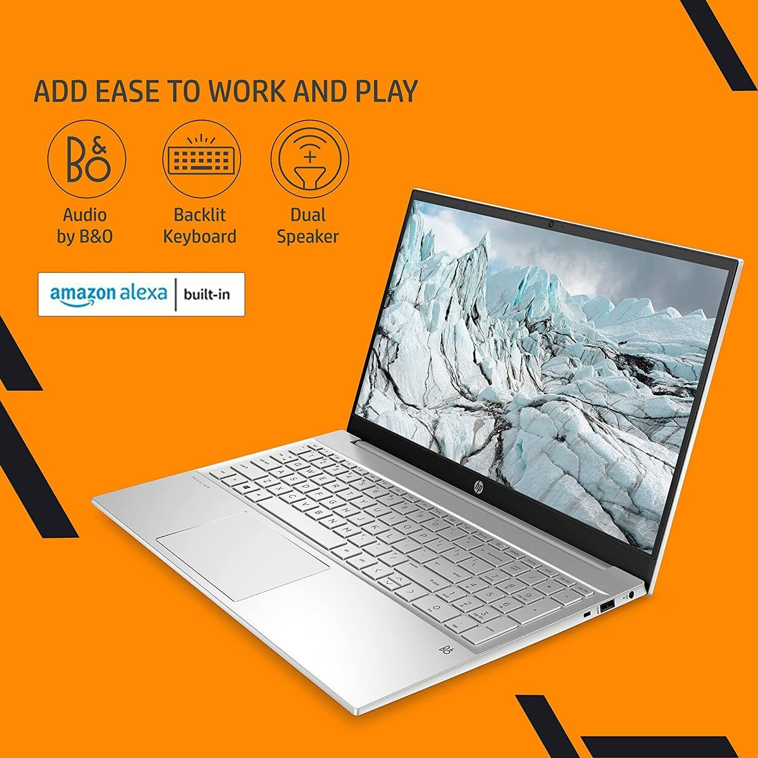 Image of HP AMD Ryzen 7 Octa Core 10th Gen - (16 GB /512 GB SSD /Windows 11 Home) 15-EH3101AU Laptop