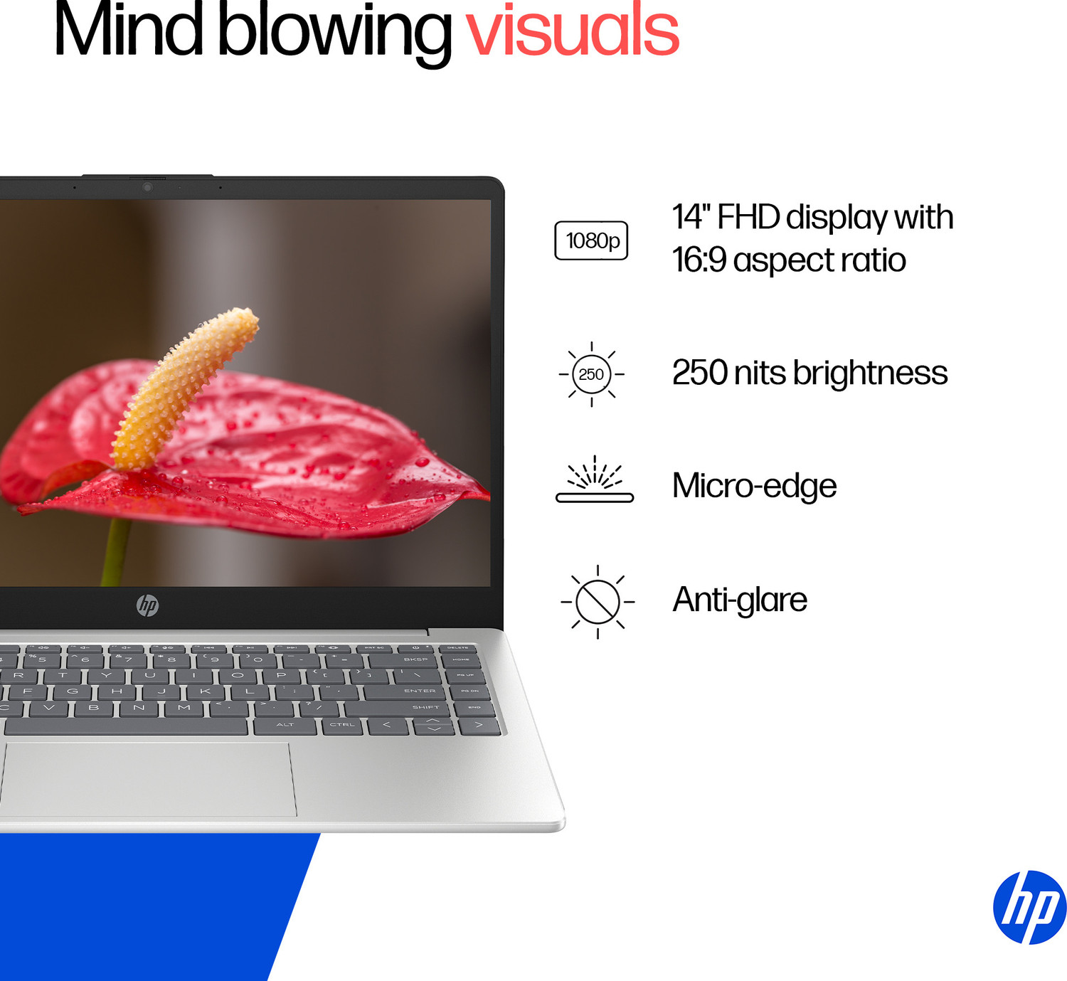 Image of HP Intel Core i3 - (8 GB /512 GB SSD /Windows 11 Home) 14-ep0343TU Thin and Light Laptop