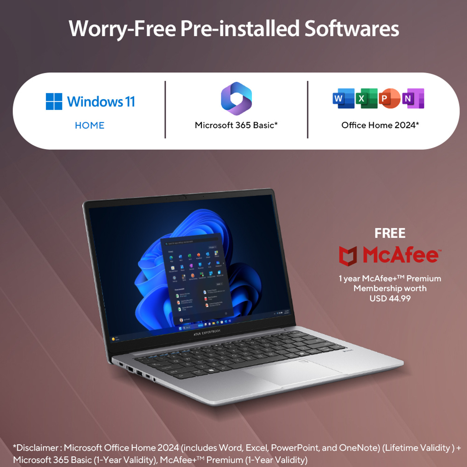 Image of ASUS ExpertBook P1 (i7 14th Gen) with 1 Yr ADP Intel Core 7 240H - (32 GB /512 GB SSD /Windows 11 Home) P1403CVA-S61493WS Laptop
