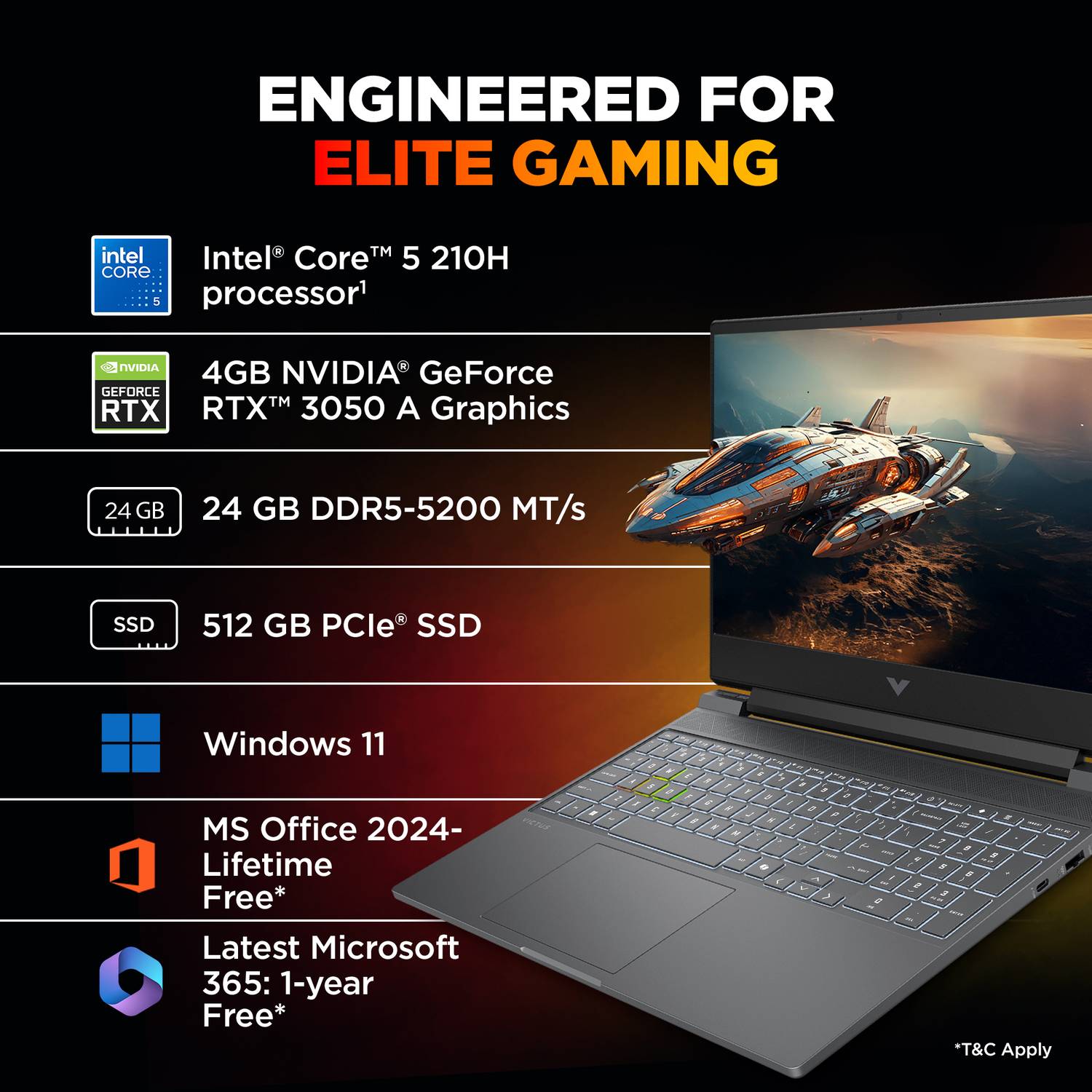 HP Victus 15-fa2500tx Gaming Laptop (i5 14th Gen, 24GB RAM, 512GB - Image 5