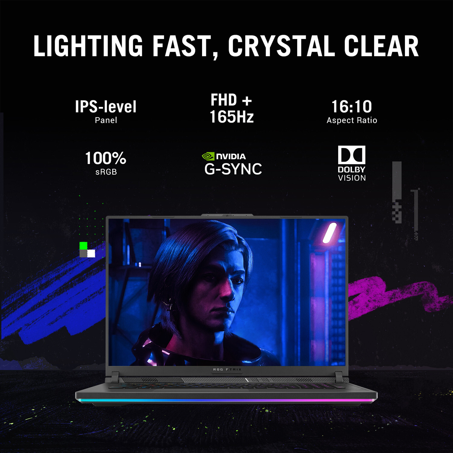 Image of ASUS ROG Strix G18 with 90WHr Battery Intel HX-Series Intel Core i7 13th Gen 13650HX - (16 GB /1 TB SSD /Windows 11 Home /8 GB Graphics /NVIDIA GeForce RTX 4060 /165 Hz /140 TGP) G814JV-N5063WS Gaming Laptop