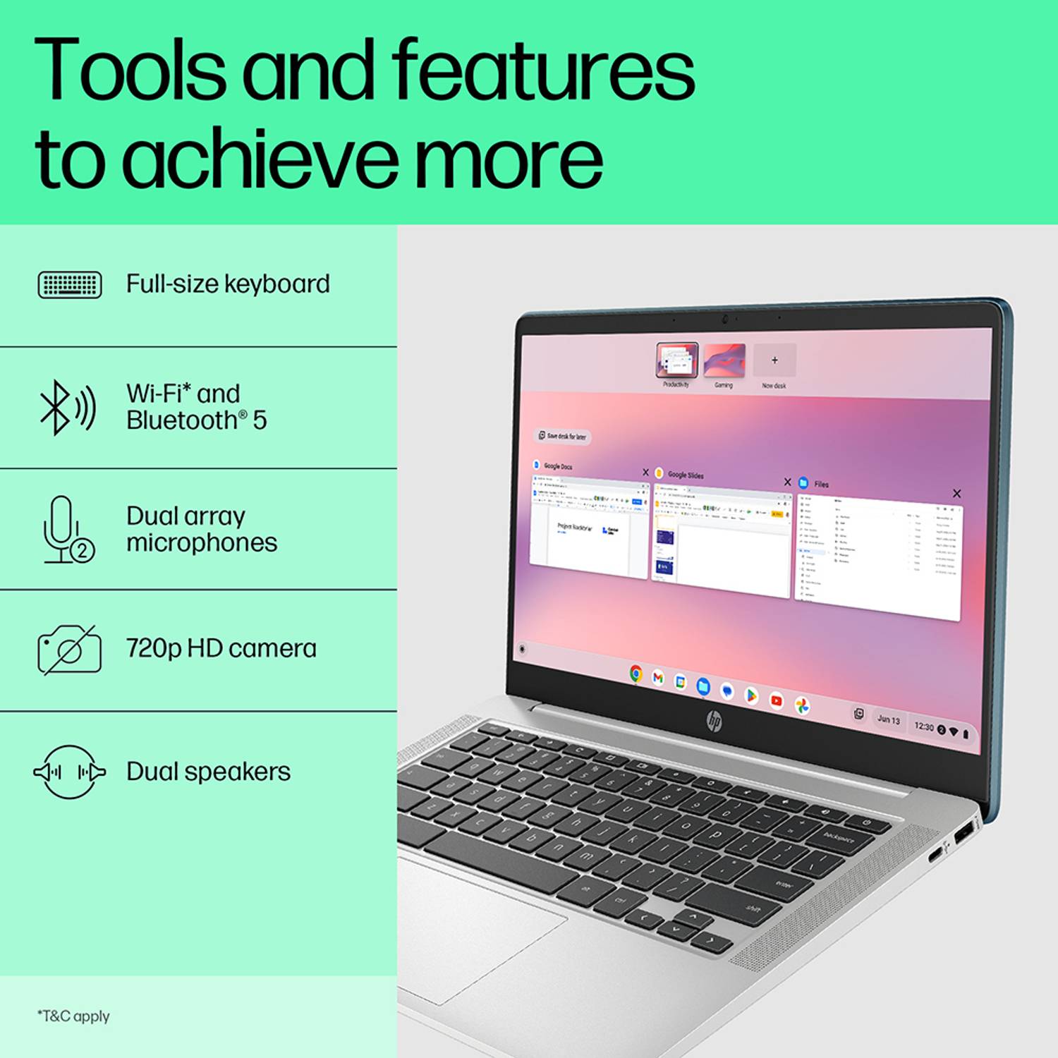 HP Chromebook Intel Celeron N4120 4GB 64GB Silver - Image 5