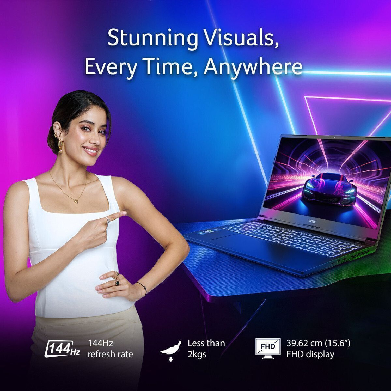 Image of Acer Aspire 7 Intel Core i5 13th Gen 13420H - (16 GB /512 GB SSD /Windows 11 Home /6 GB Graphics /NVIDIA GeForce RTX 3050) A715-79G Gaming Laptop
