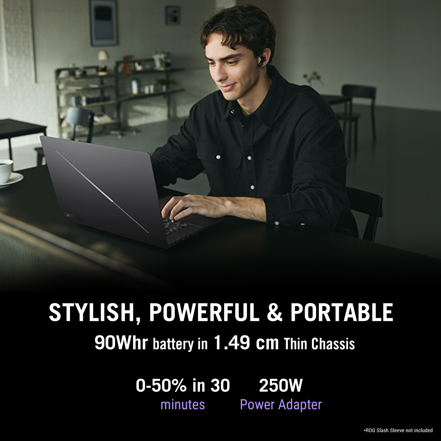 Image of ASUS ROG Zephyrus G16 OLED (2026) Intel Core Ultra 9 386H - (32 GB /2 TB SSD /Windows 11 Home /12 GB Graphics /NVIDIA GeForce RTX 5070 Ti /240 Hz) GU606AR-TB039WS Gaming Laptop