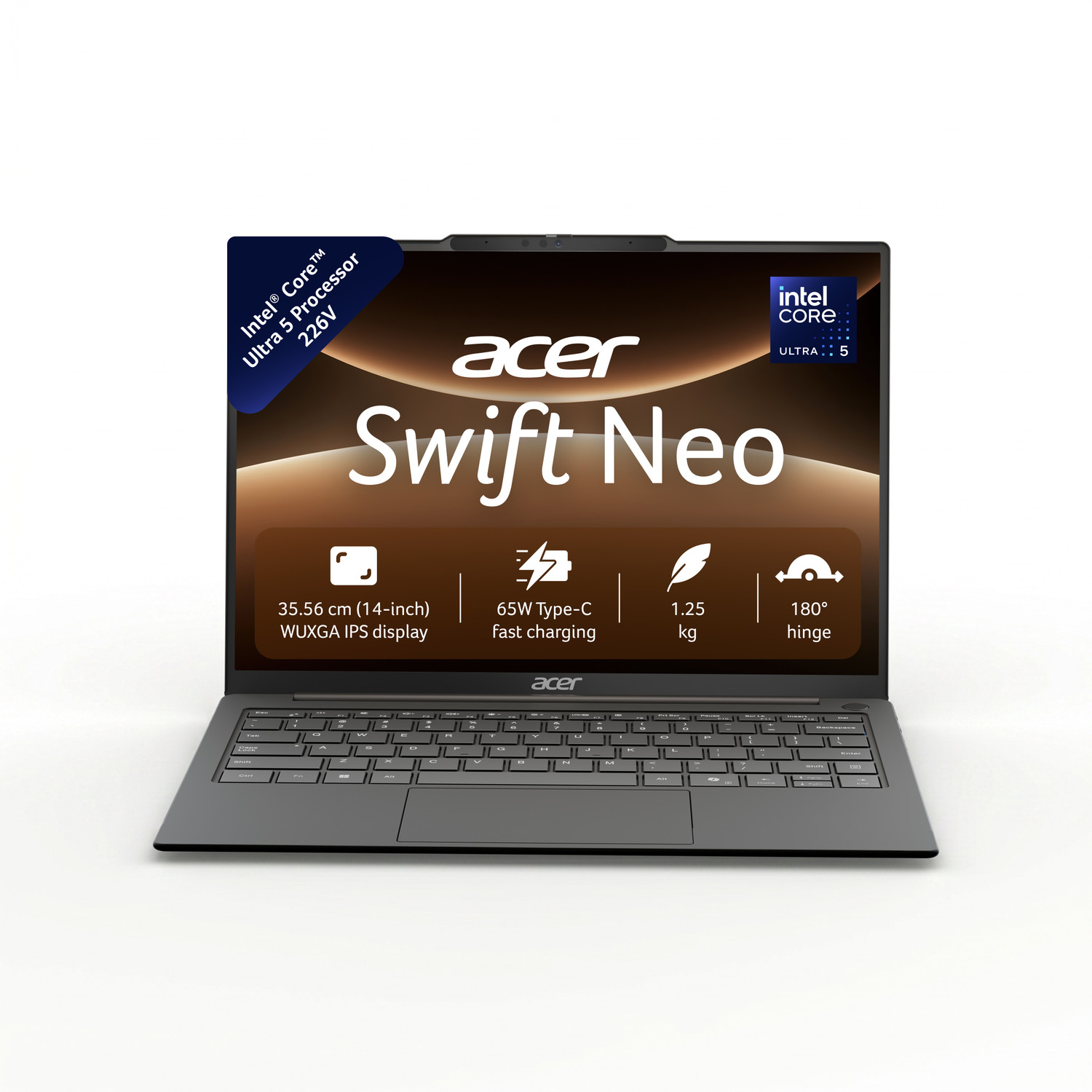 Image of Acer Swift Neo AI PC Intel Core Ultra 5 226V - (16 GB /512 GB SSD /Windows 11 Home) SFN14-56 Notebook