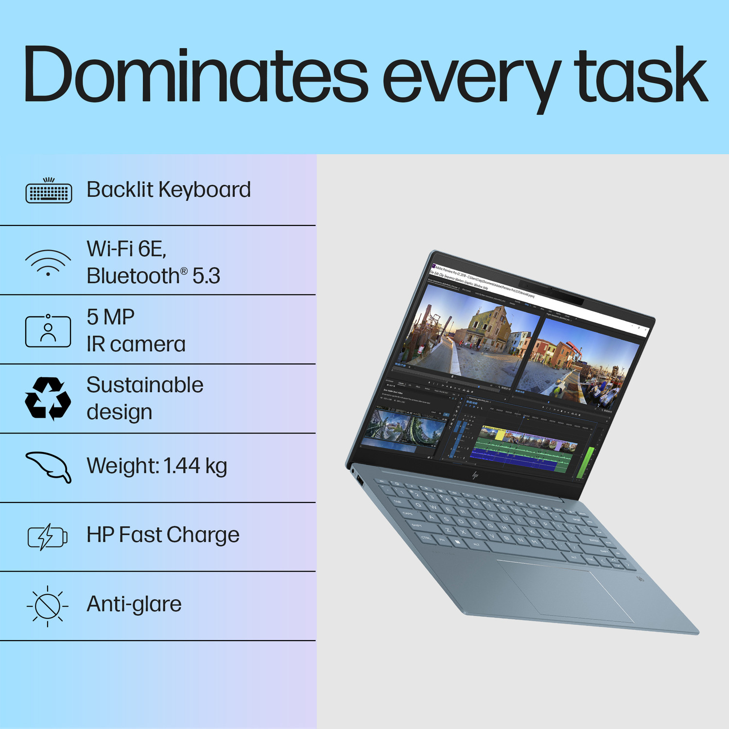 Image of HP Pavilion Plus MSO 2024 Intel Core Ultra 5 125H - (16 GB /512 GB SSD /Windows 11 Home) 14-ew1112TU Thin and Light Laptop