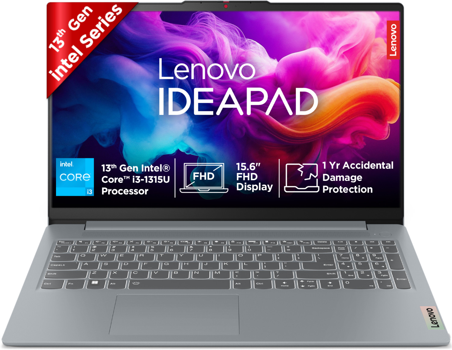 Image of Lenovo IdeaPad Slim 3 Intel Core i3 13th Gen 1315U - (8 GB /512 GB SSD /Windows 11 Home) IdeaPad Slim 3 15IRU8 Thin and Light Laptop