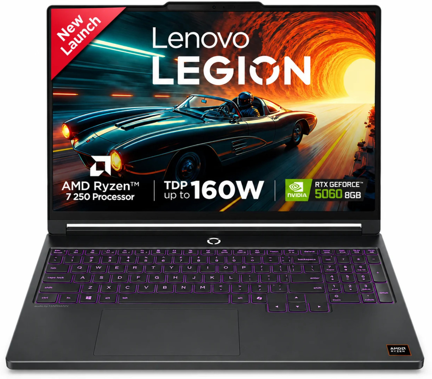 Image of Lenovo Legion 5 (2026) WQXGA OLED AMD Ryzen 7 Octa Core 250 - (16 GB /512 GB SSD /Windows 11 Home /8 GB Graphics /NVIDIA GeForce RTX 5060) Legion 5 15AHP11 Gaming Laptop