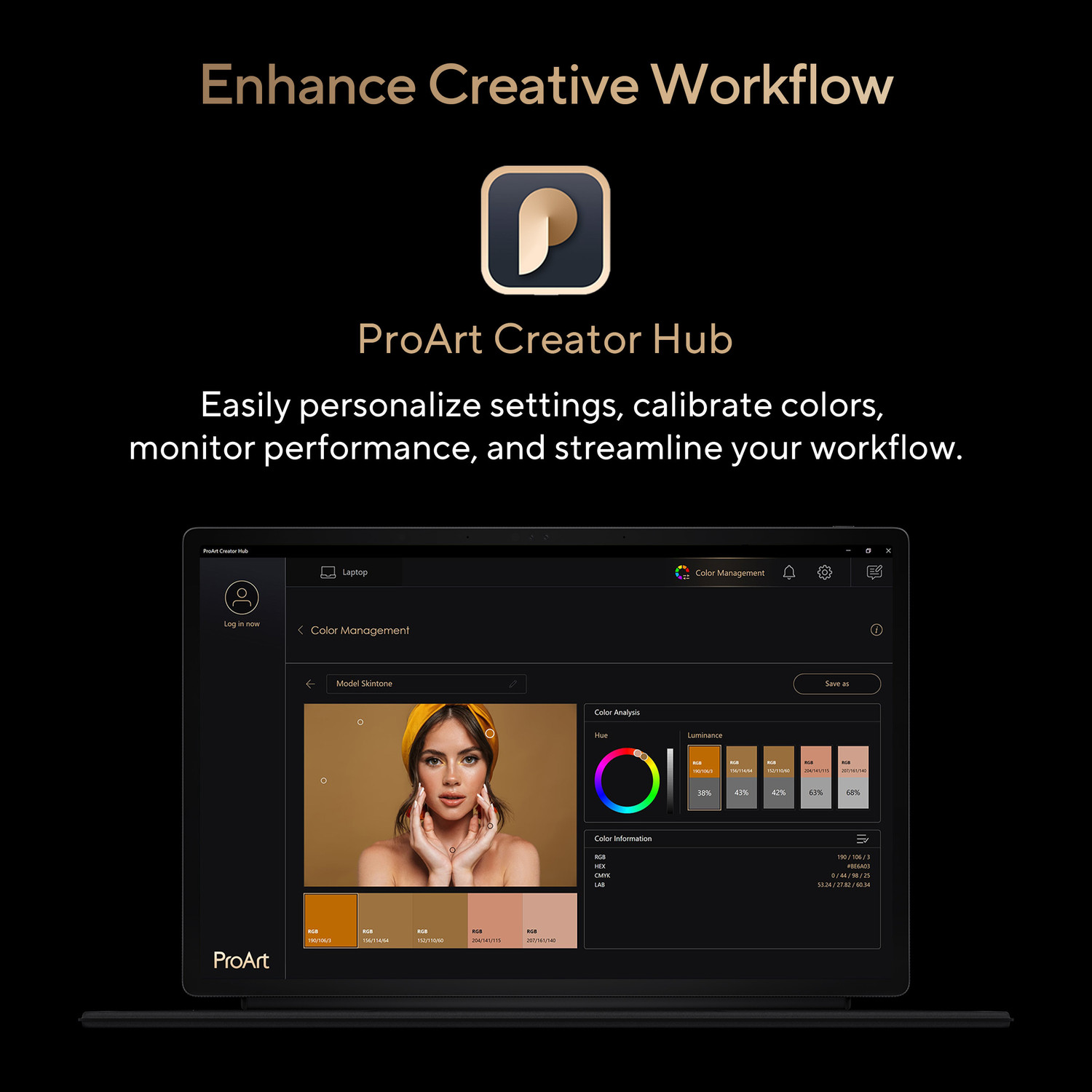 Image of ASUS ProArt PZ14 (2026) for Creator with Touch Screen,AI PC Snapdragon X2 Elite - (32 GB /1 TB SSD /Windows 11 Home /Qualcomm Adreno /144 Hz) HT7407NA-SN024WS Gaming Laptop