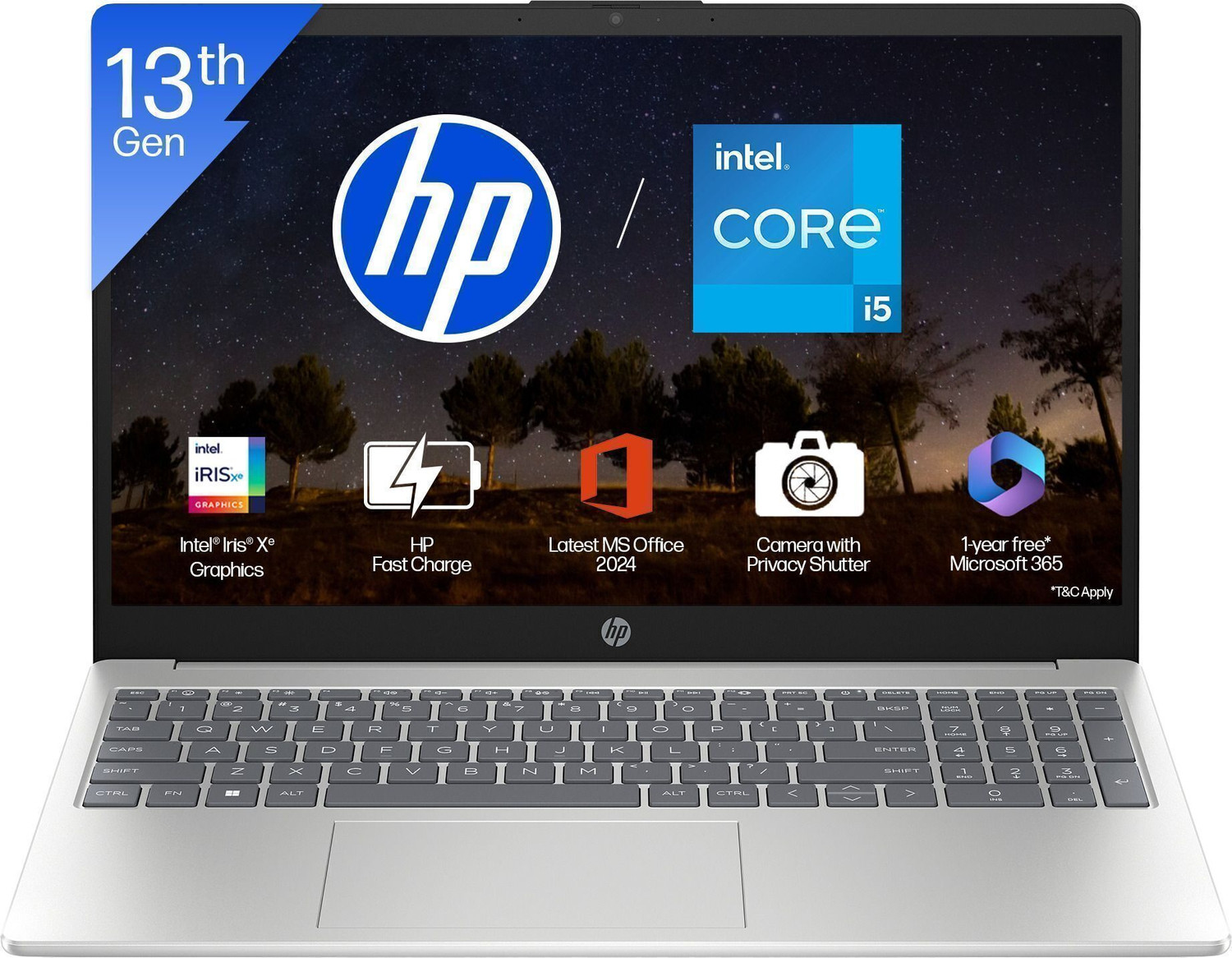 Image of HP 15 Intel Core i5 13th Gen 1335U - (16 GB /512 GB SSD /Windows 11 Home) 15s-fq5327TU / FD0083TU Thin and Light Laptop