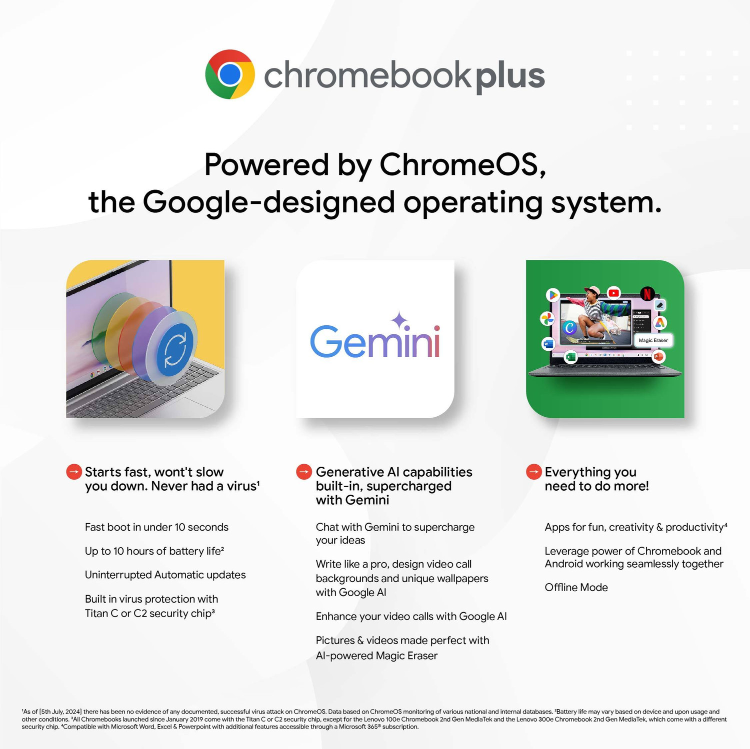 Image of Acer Chromebook Plus Google AI Intel Core i3 N305 - (8 GB /256 GB SSD /Chrome OS) CB514-4H-39T7 Chromebook