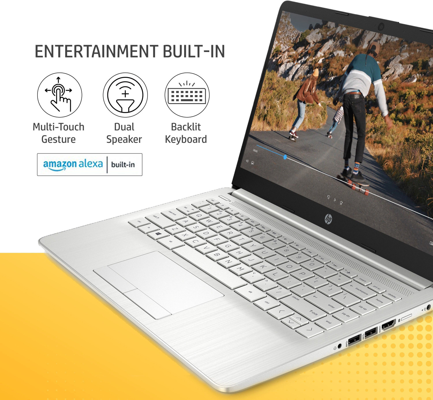 Image of HP 14s Intel Core i3 11th Gen 1115G4 - (8 GB /512 GB SSD /Windows 11 Home) 14s-ef1002tu Thin and Light Laptop with inbuilt 4G LTE