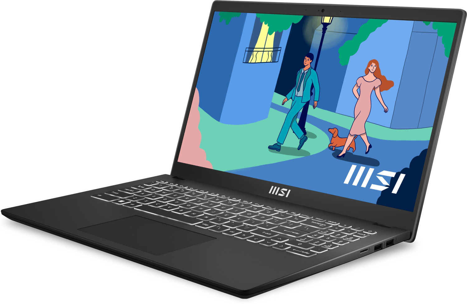 Image of MSI Modern 15 AMD Ryzen 5 Hexa Core 7430U - (16 GB /512 GB SSD /Windows 11 Home) Modern 15 B7M-445IN Thin and Light Laptop