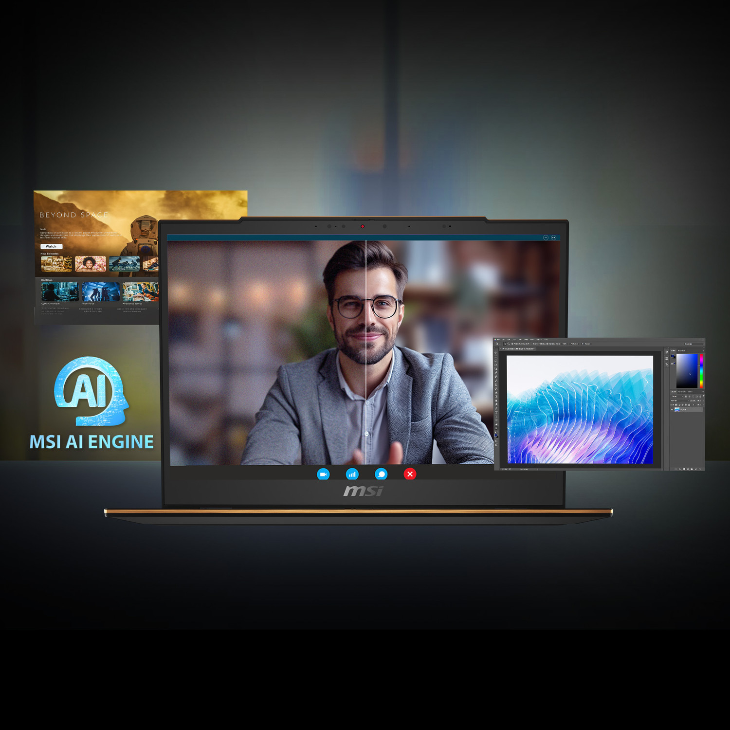 Image of MSI Summit 13 AI+ Evo Intel Core Ultra 7 258V - (32 GB /1 TB SSD /Windows 11 Home) Summit 13 AI+ Evo A2VMTG Business Laptop