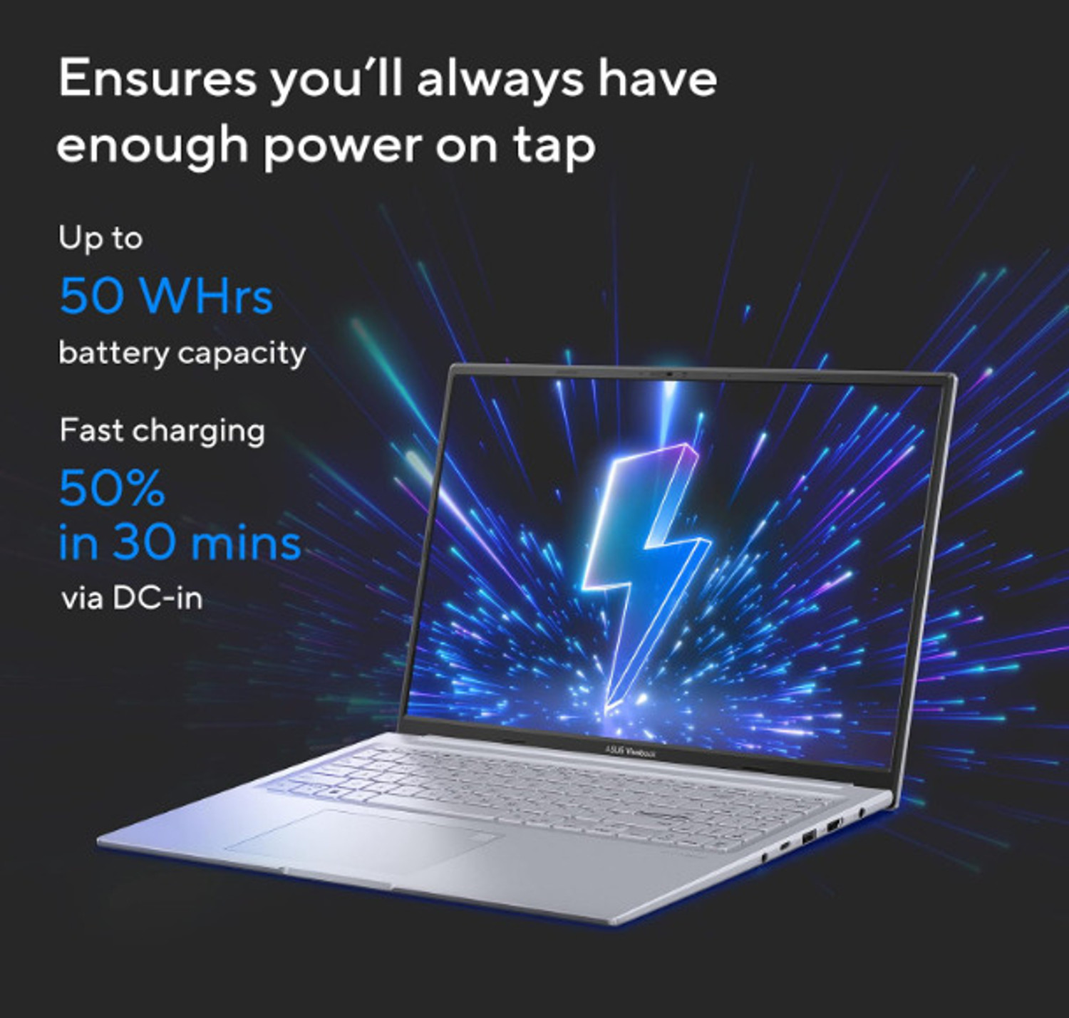 Image of ASUS Vivobook 16X (2026) for Creator with Office 2024 + M365 Basic, Intel Core i5 13th Gen 13420H - (16 GB /512 GB SSD /Windows 11 Home /4 GB Graphics /NVIDIA GeForce RTX 3050 /144 Hz) K3605VC-RP413WS Gaming Laptop