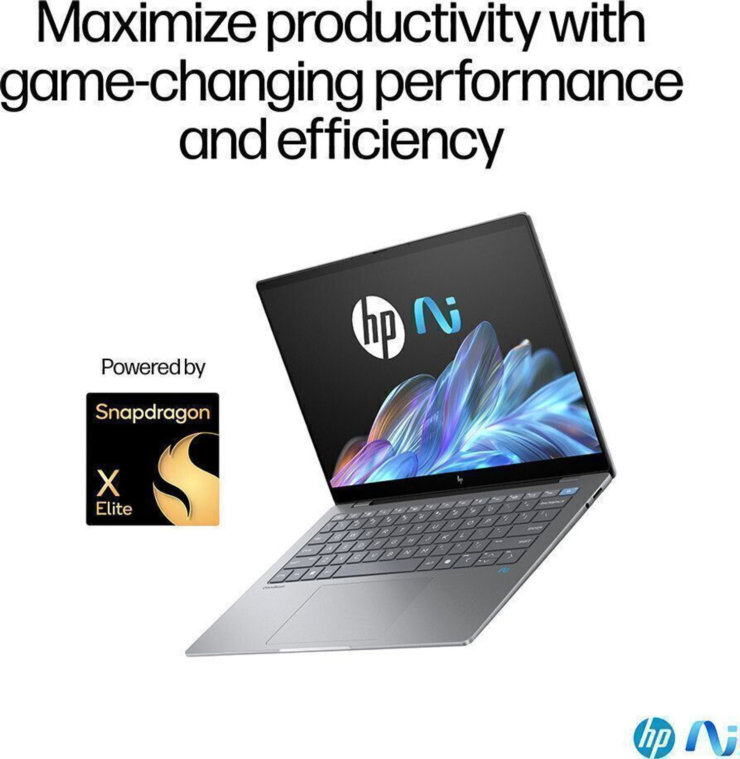 Image of HP OmniBook X AI PC Snapdragon X Elite - (16 GB /1 TB SSD /Windows 11 Home) 14-fe0121QU Thin and Light Laptop