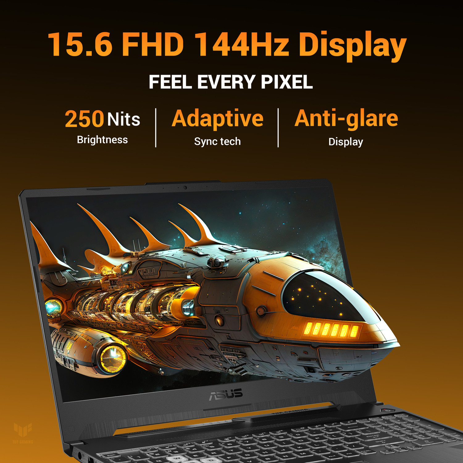 Image of ASUS TUF Gaming A15 (2025) AMD Ryzen 7 Hexa Core 7445HS - (16 GB /512 GB SSD /Windows 11 Home /4 GB Graphics /NVIDIA GeForce RTX 3050 /144 Hz) FA506NCG-HN200WS Gaming Laptop