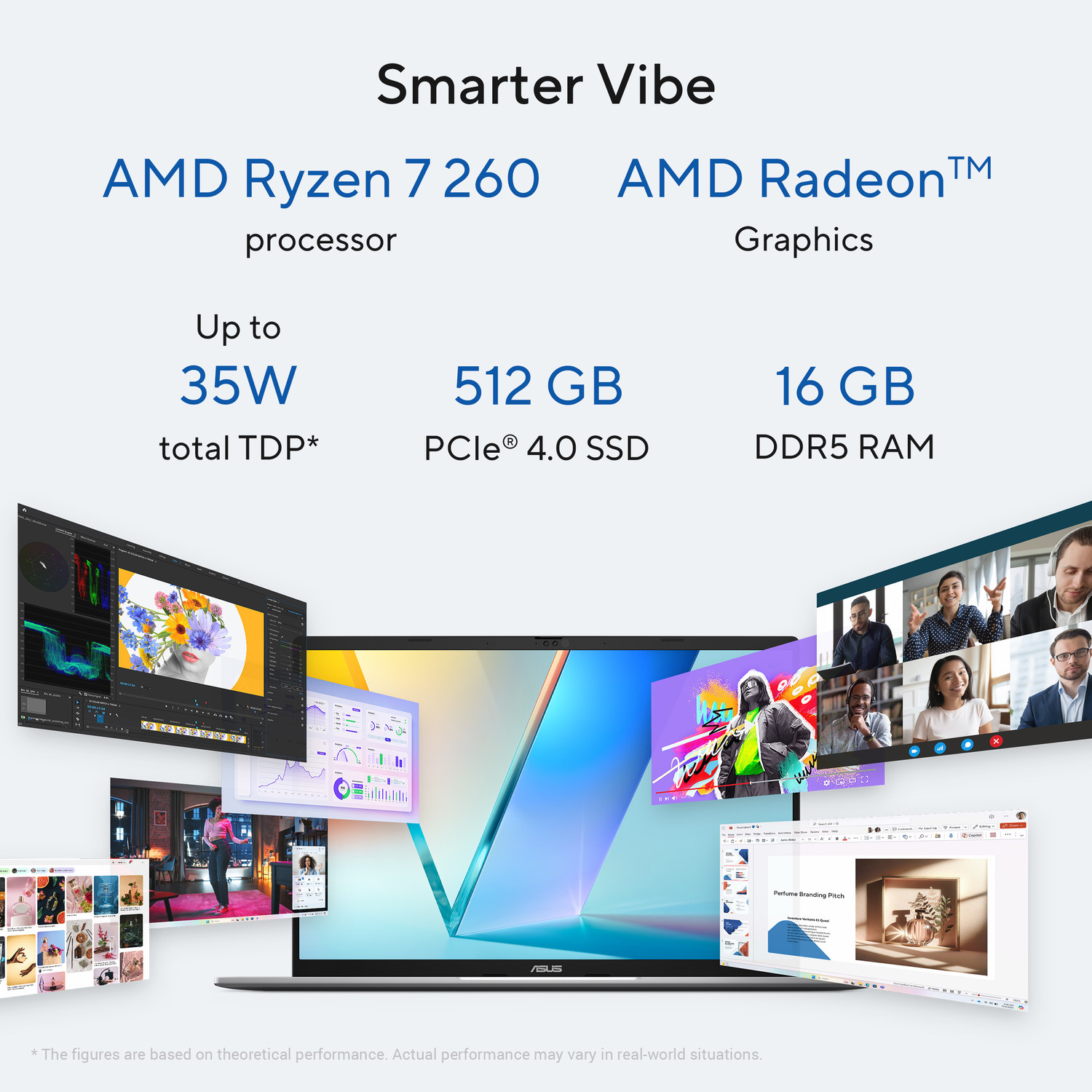 Image of ASUS Vivobook S16 AMD Ryzen 7 260 - (16 GB /512 GB SSD /Windows 11 Home) M3607HA-RP273WS Thin and Light Laptop