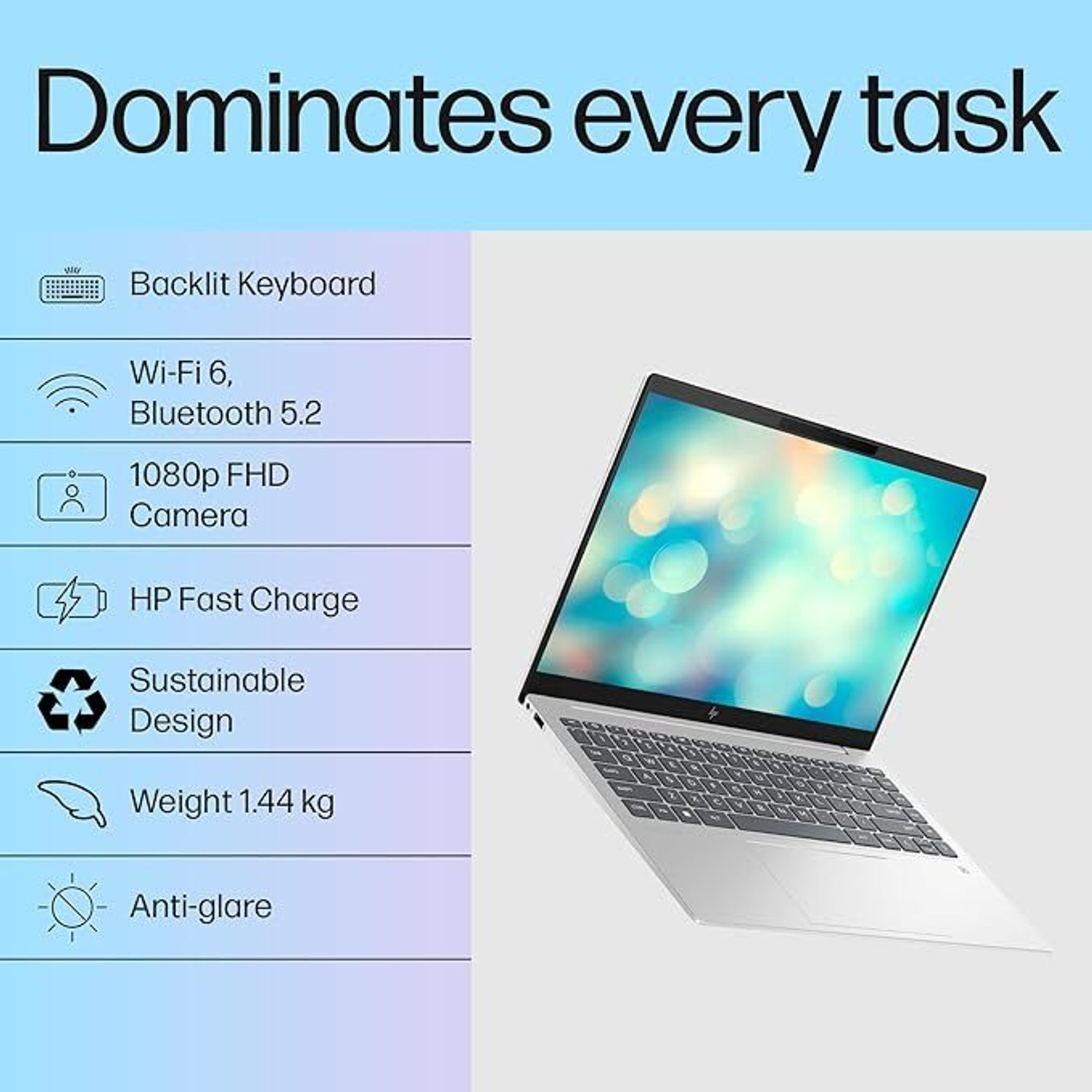 Image of HP Pavilion Plus Intel Core i5 13th Gen 1335U - (16 GB /512 GB SSD /Windows 11 Home) 14-ew0116TU Thin and Light Laptop