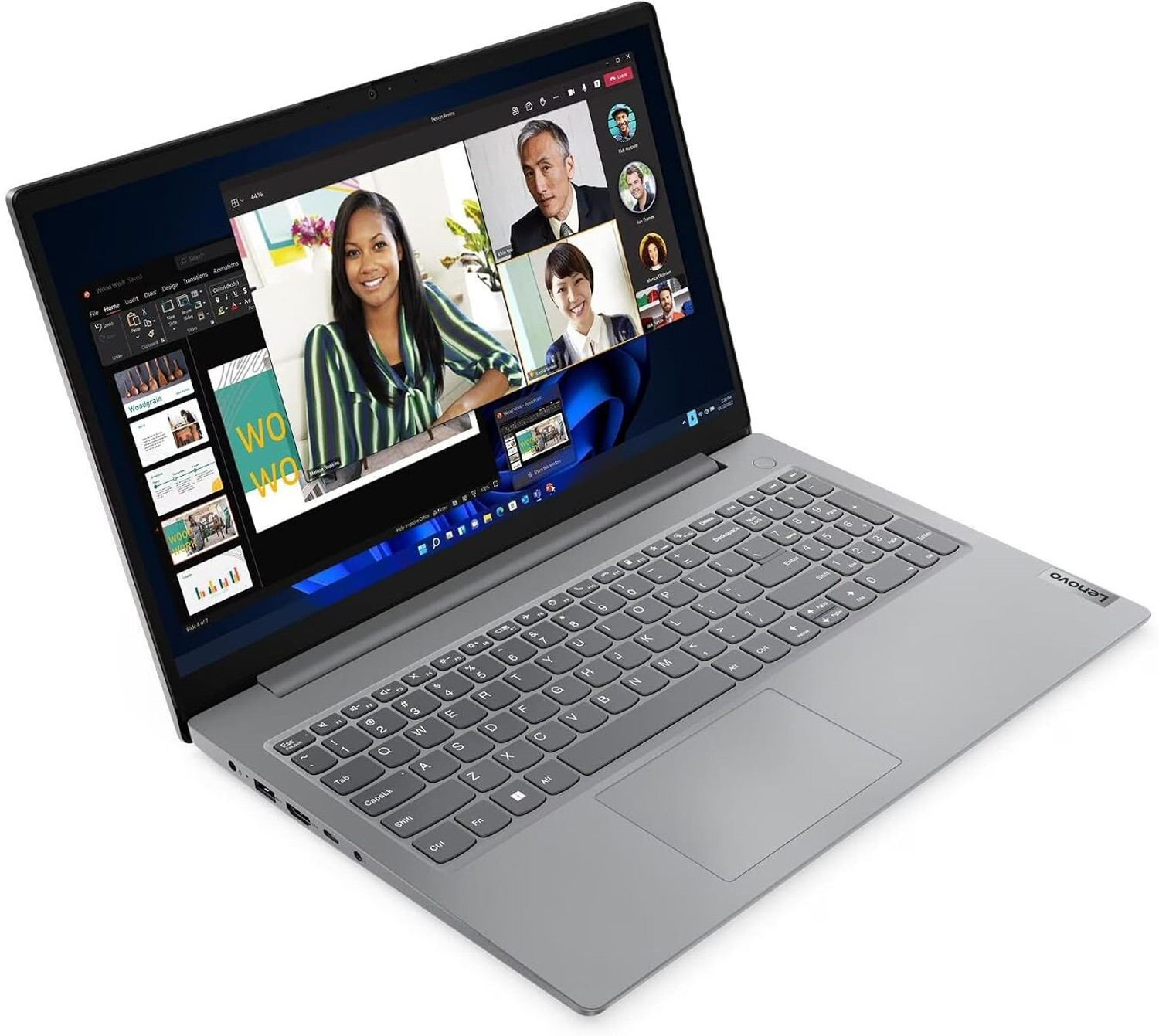Image of Lenovo V 15 (2026) LPDDR5 5500Mhz AMD Ryzen 3 Quad Core 7320U - (8 GB /512 GB SSD /Windows 11 Pro) V 15 Thin and Light Laptop (15.6 inch, Arctic Grey, 1.5 kg, With MS Office)