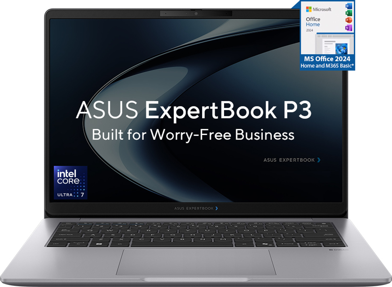 Image of ASUS ExpertBook P3 AI PC with 1 Yr ADP IR Cam Intel Core Ultra 7 225H - (16 GB /512 GB SSD /Windows 11 Home) P3406CCAP-LY0127WS Thin and Light Laptop