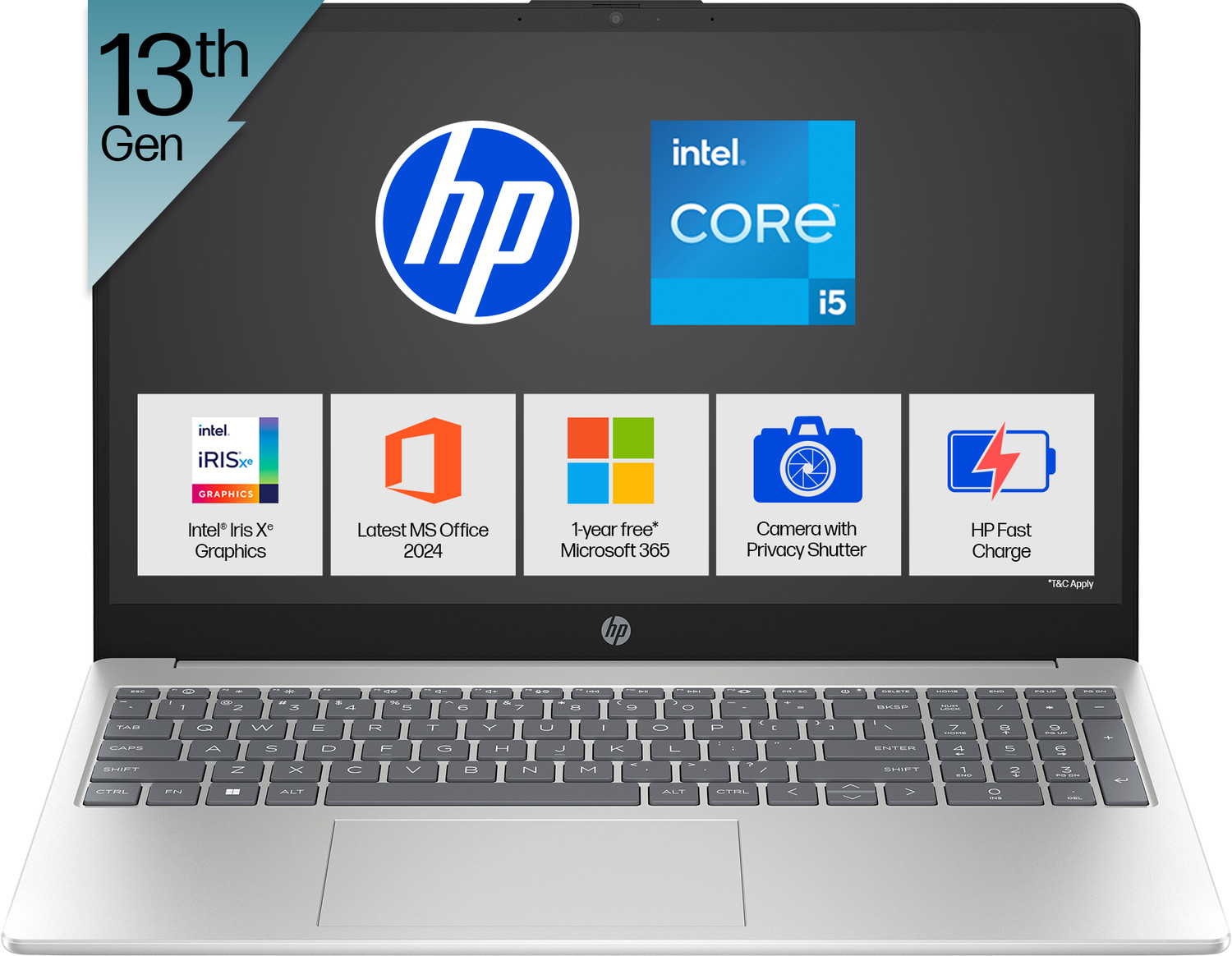 Image of HP Intel Core i5 13th Gen 1334U - (16 GB /512 GB SSD /Windows 11 Home) 15-fd0576TU Thin and Light Laptop