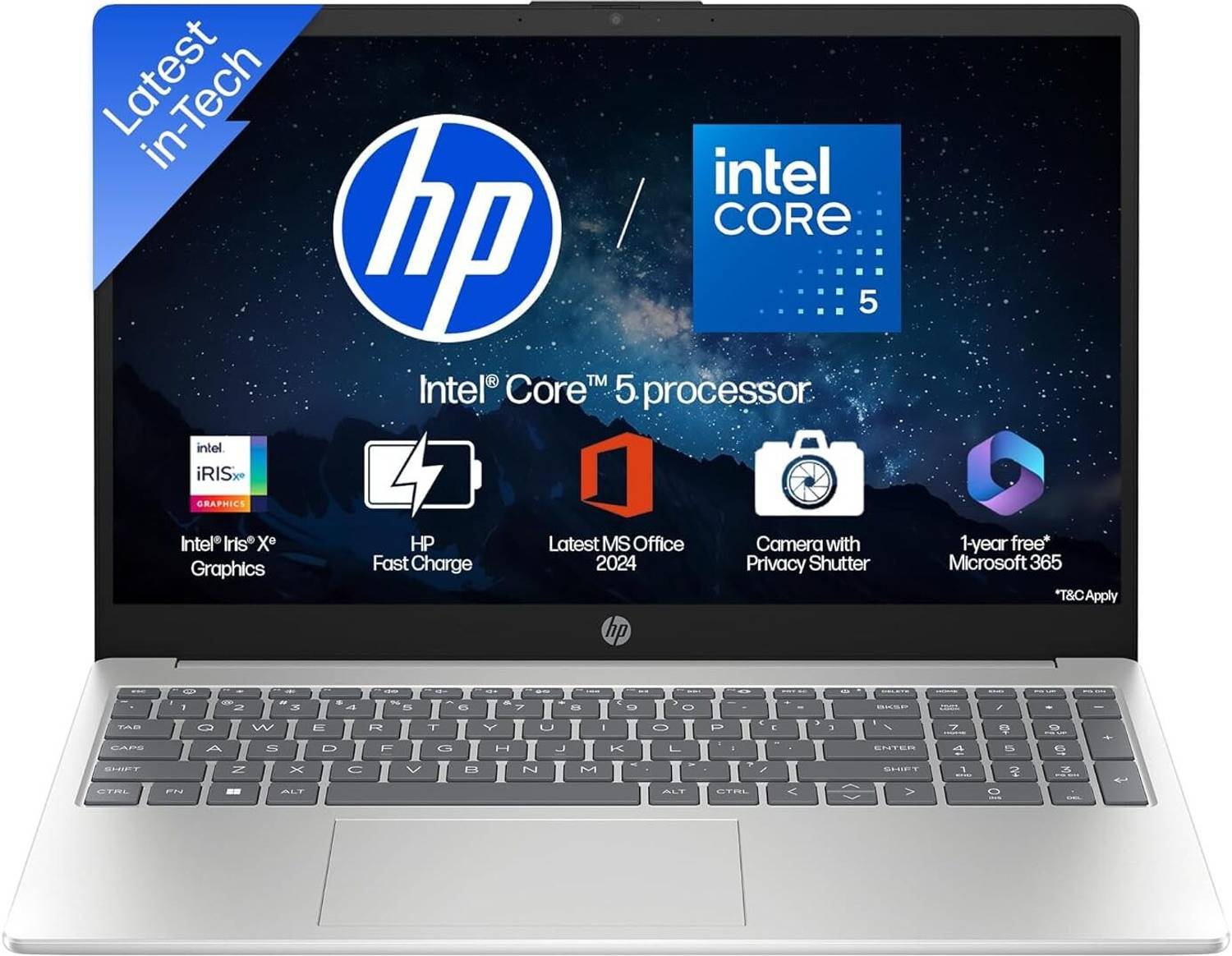 HP 15 Intel Core i5 120U Thin and Light Laptop