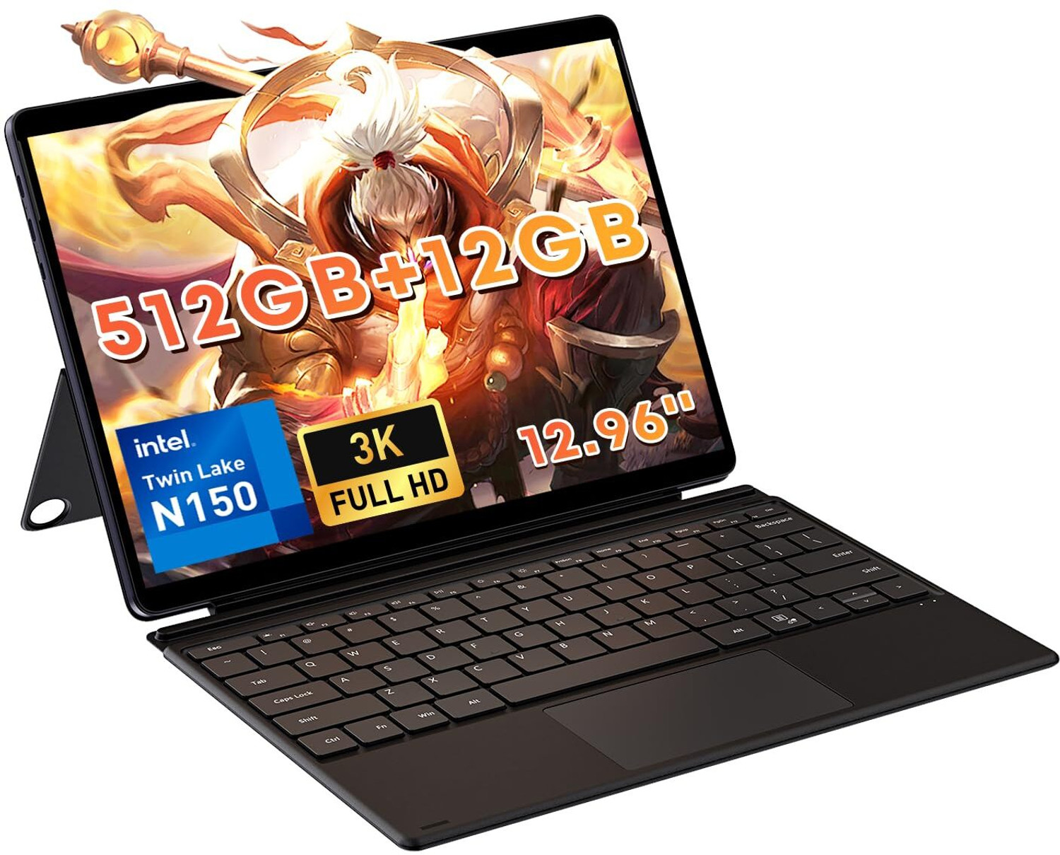 Image of CHUWI Intel Core N 12th Gen - (16 GB /512 GB HDD /512 GB SSD /Windows 11 Home /4 GB Graphics) Hi 10 Max 2 in 1 Laptop