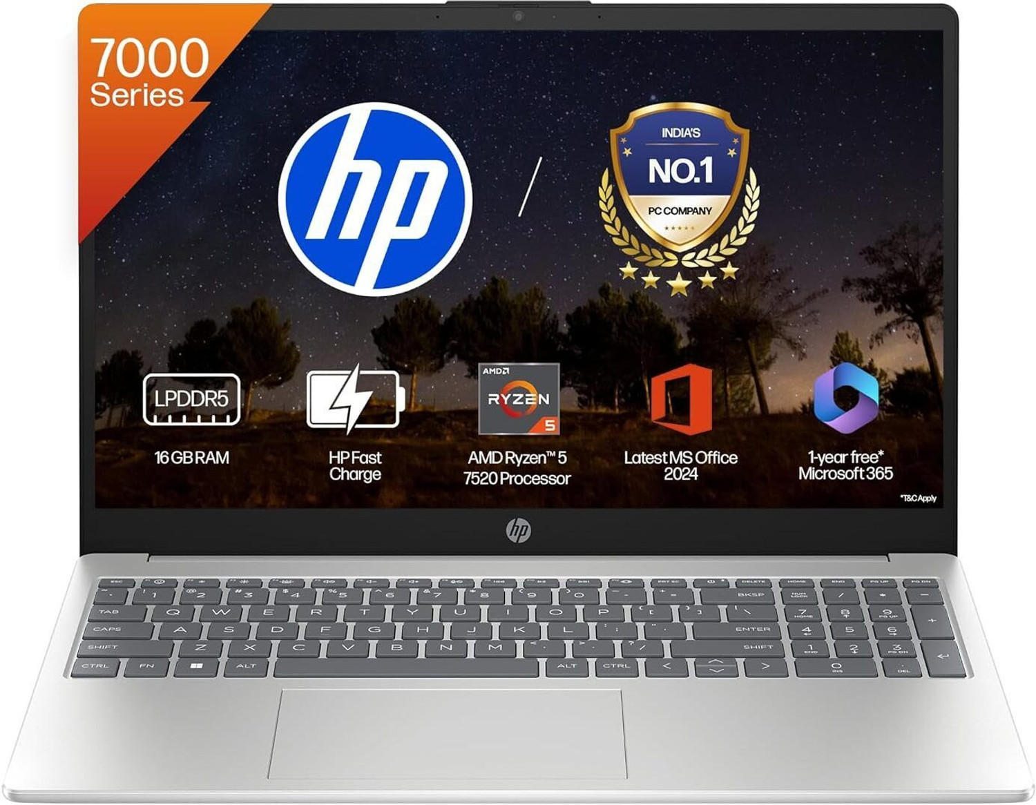 Image of HP 15s AMD Ryzen 5 Quad Core 7520U - (16 GB /512 GB SSD /Windows 11 Home) 15-fc0030AU | 15-fc0690AU Thin and Light Laptop