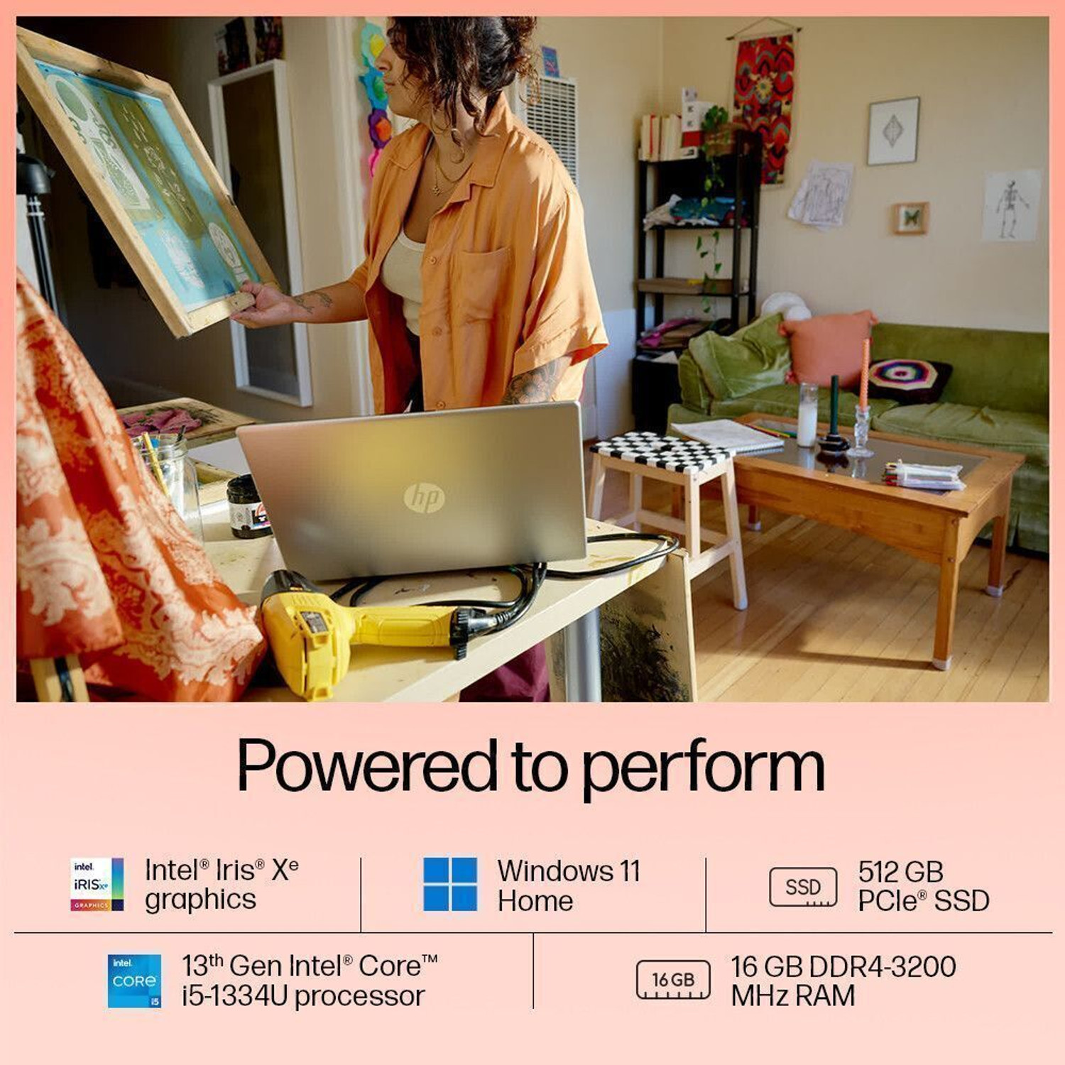 Image of HP Intel Core i5 13th Gen 1334U - (16 GB /512 GB SSD /Windows 11 Home) 15-fd0315TU Thin and Light Laptop