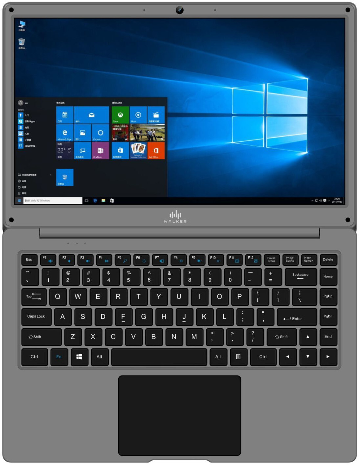 Image of walker Intel Celeron Dual Core - (4 GB /128 GB SSD /Windows 11 Home) NU14A1 Thin and Light Laptop