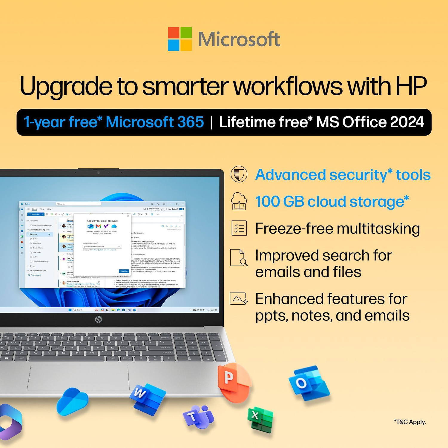 Image of HP 15 with Backlit Keyboard & Office 2024 AMD Ryzen 7 Octa Core 5825U - (16 GB /512 GB SSD /Windows 11 Home) 15-fc0476AU / 15-fc0533AU Thin and Light Laptop