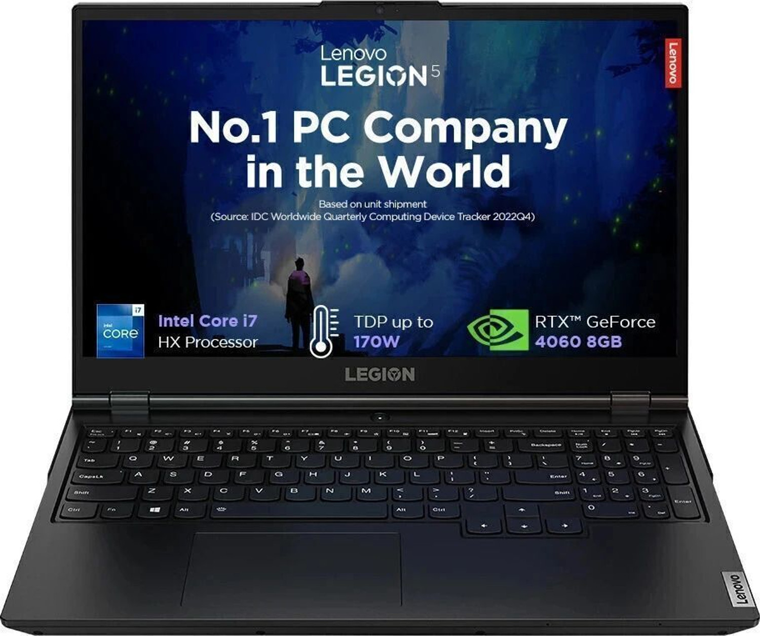 Image of Lenovo Legion 5 Intel Core i7 13th Gen 13650HX - (24 GB /512 GB SSD /Windows 11 Home /8 GB Graphics /NVIDIA GeForce RTX 4060) 15IRX9 Gaming Laptop
