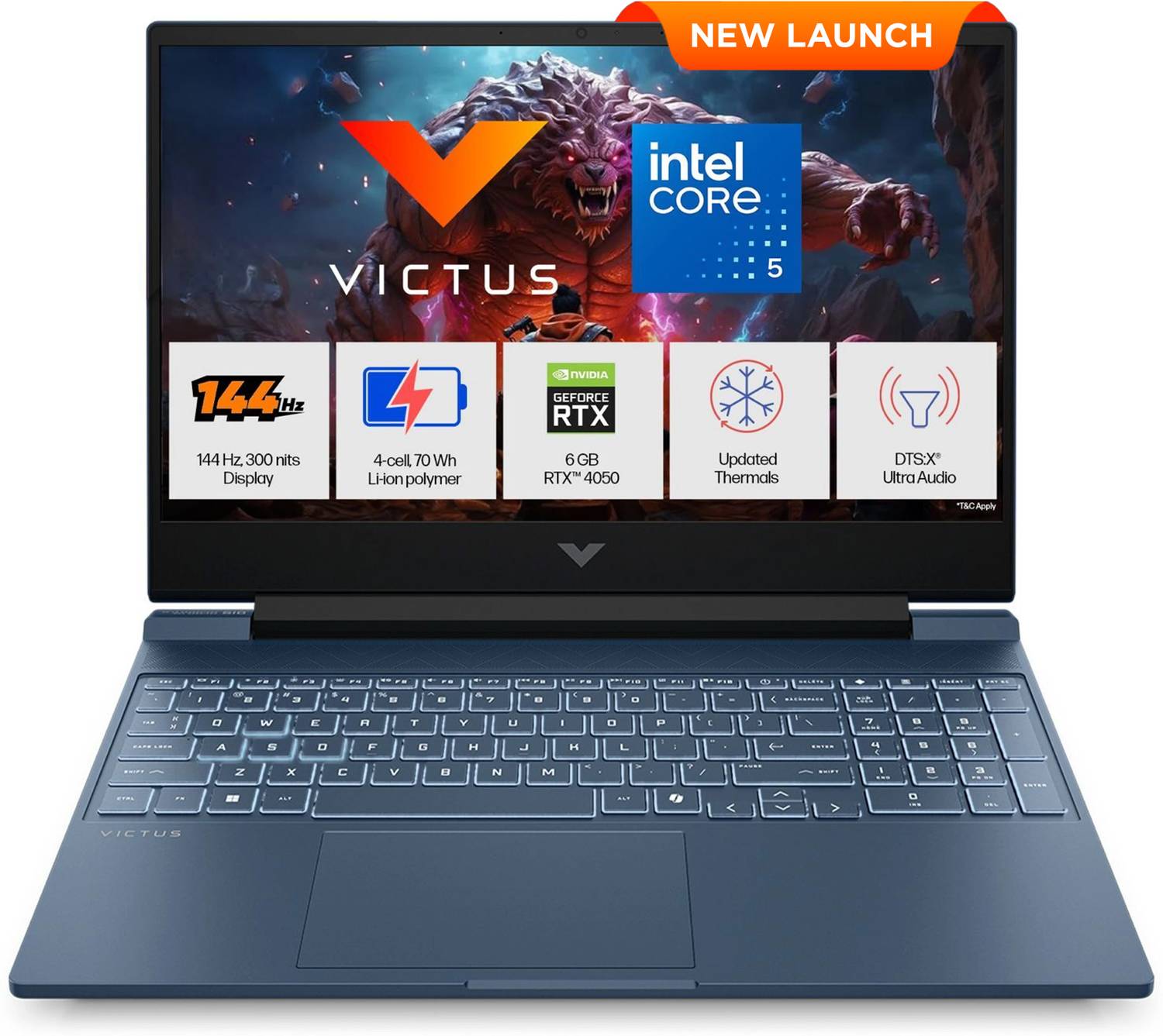 HP Victus 15-fa2203TX Gaming Laptop (i5 14th Gen, 16GB, 512GB SSD,