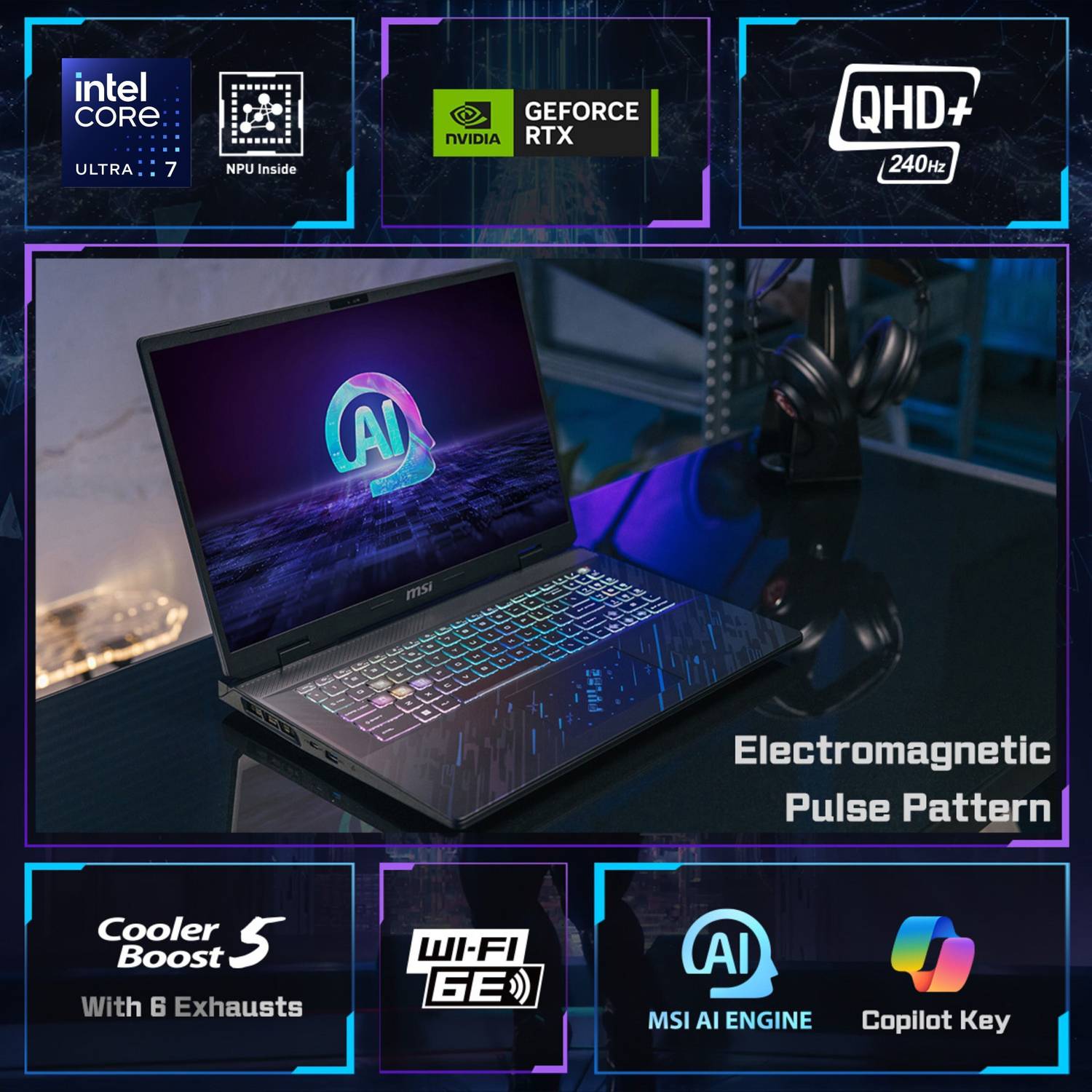 MSI Pulse 16 AI Intel Core Ultra 7 155H Laptop - Image 2