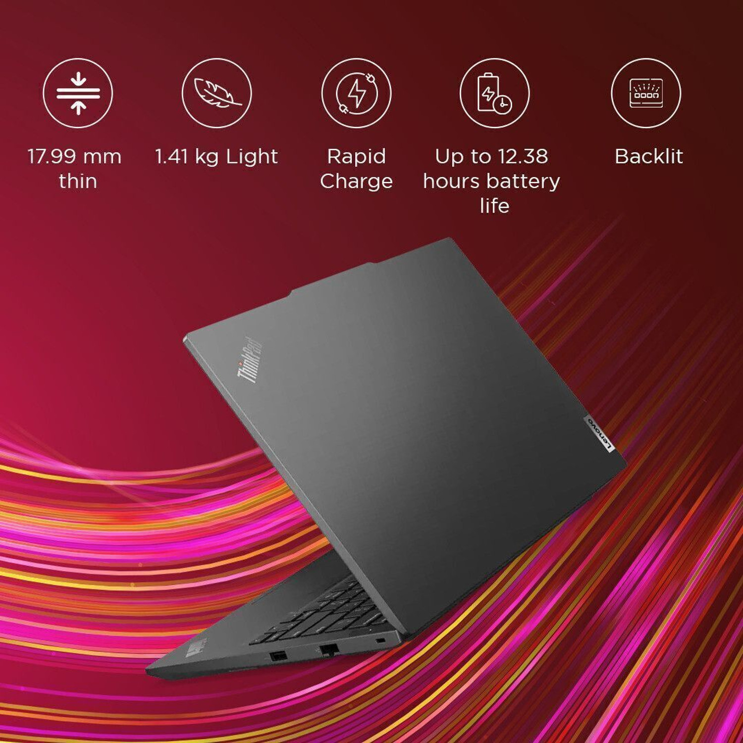 Image of Lenovo ThinkPad E14 AMD Ryzen 5 Hexa Core 7530U - (8 GB /512 GB SSD /Windows 11 Home) TP E14 Gen 5 Thin and Light Laptop