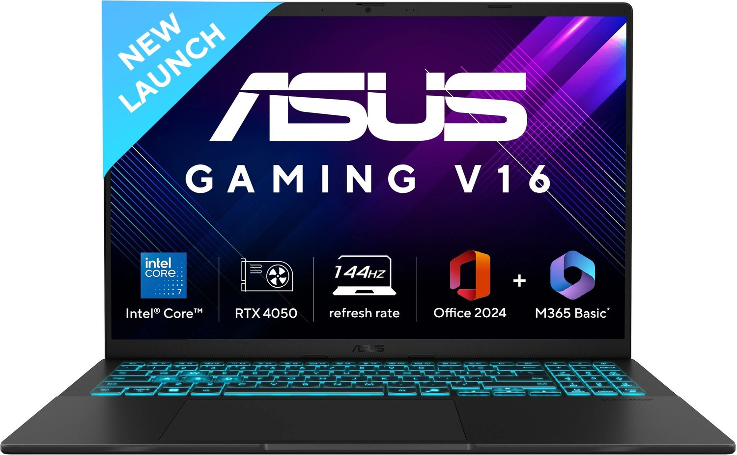 ASUS Gaming V16 (2025) with Office 2024 + M365 Basic*, AI PC, (i7