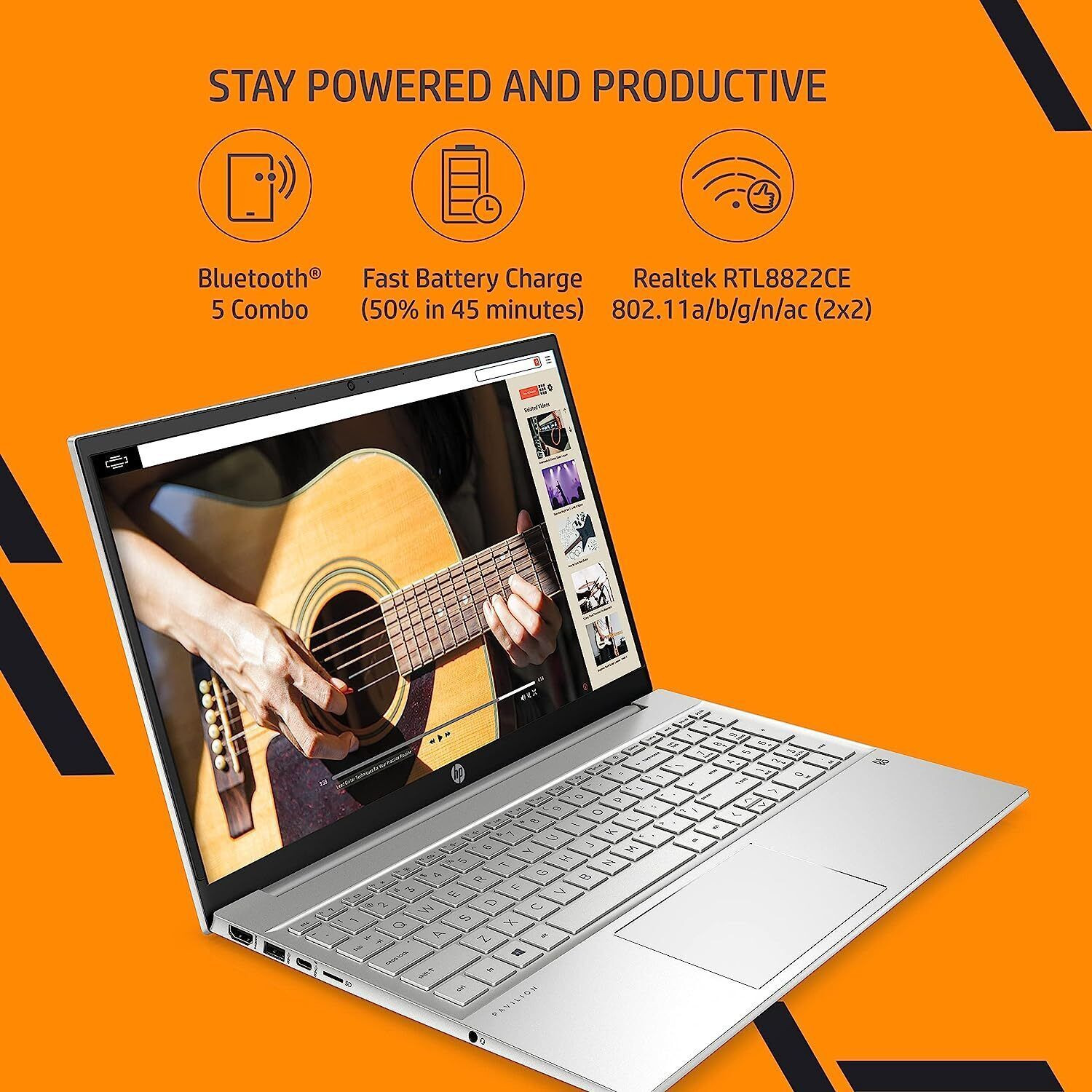 Image of HP AMD Ryzen 7 Octa Core 10th Gen - (16 GB /512 GB SSD /Windows 11 Home) 15-EH3101AU Laptop