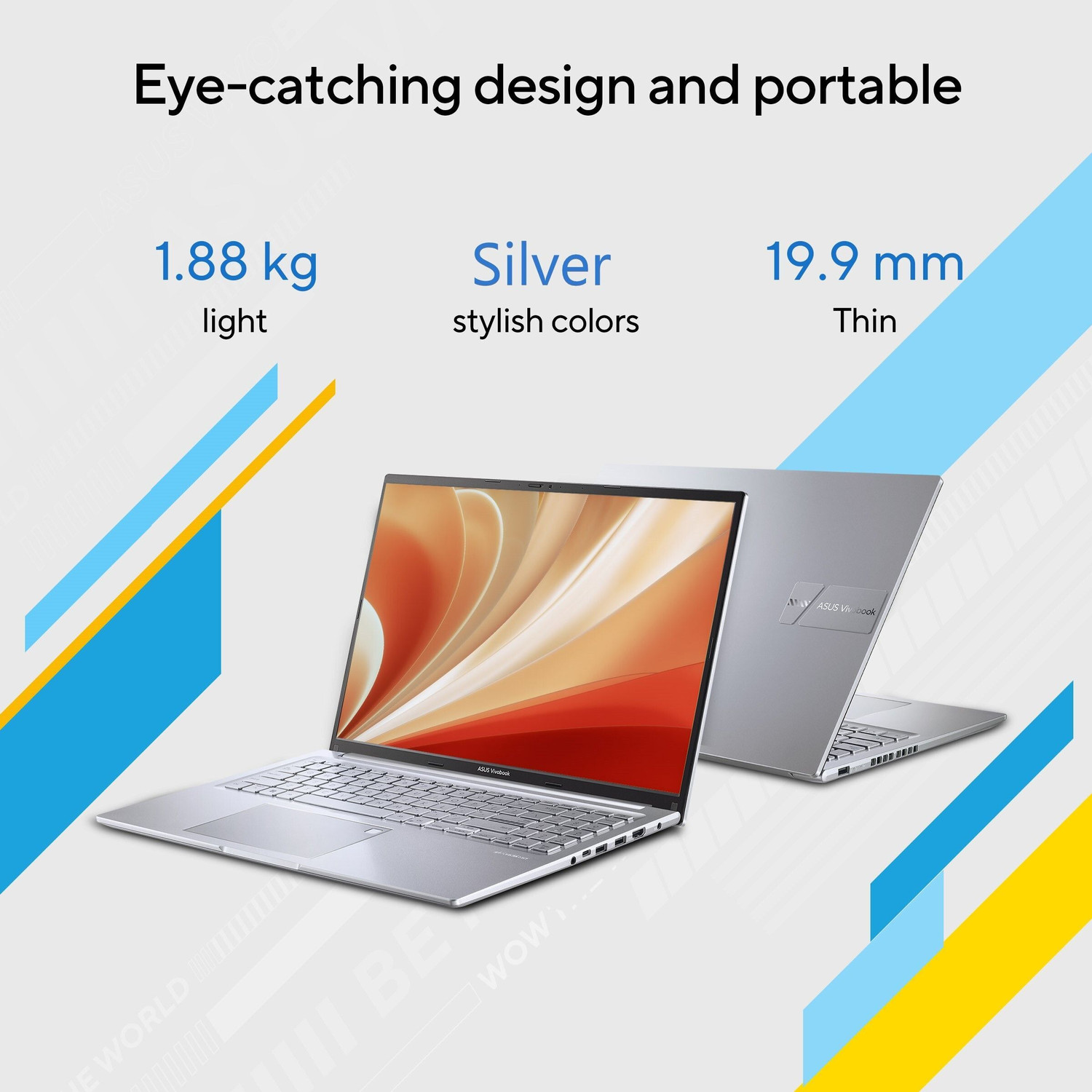 Image of ASUS Vivobook 16 (2025) with Office 2024 + M365 Basic* Intel Core i5 13th Gen 13420H - (16 GB /512 GB SSD /Windows 11 Home) X1605VA-MB1627WS Thin and Light Laptop