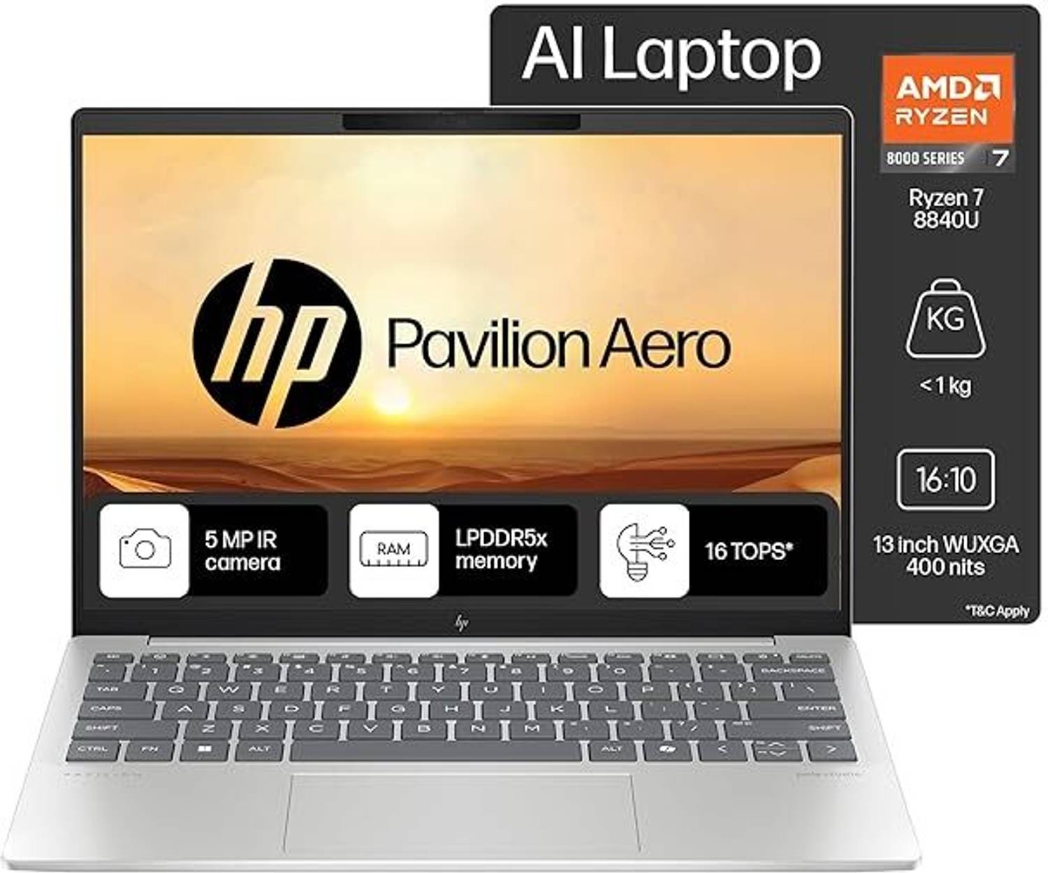 HP ?13-bg0017AU AMD Ryzen 7 Octa Core 8840U - (16 GB/512 GB SSD