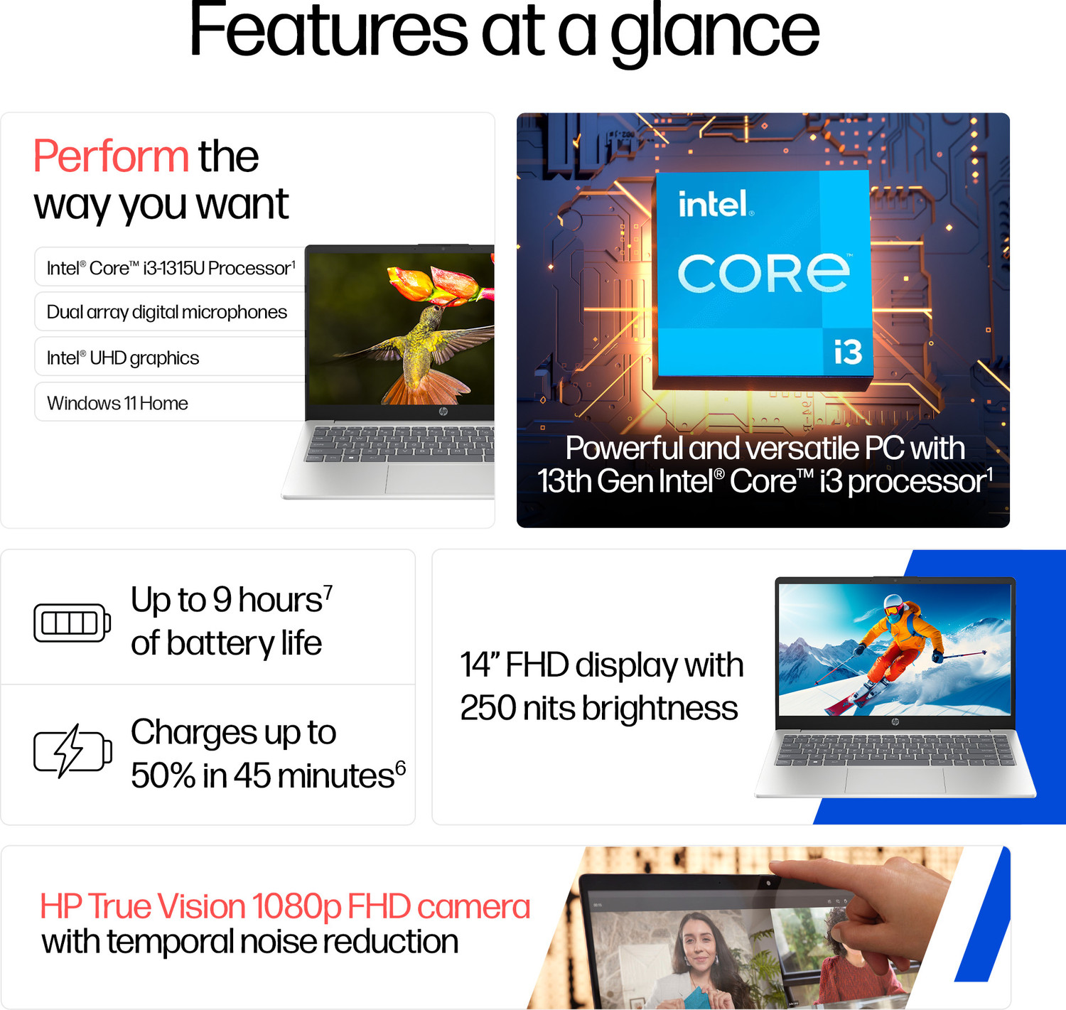 Image of HP Intel Core i3 - (8 GB /512 GB SSD /Windows 11 Home) 14-ep0343TU Thin and Light Laptop